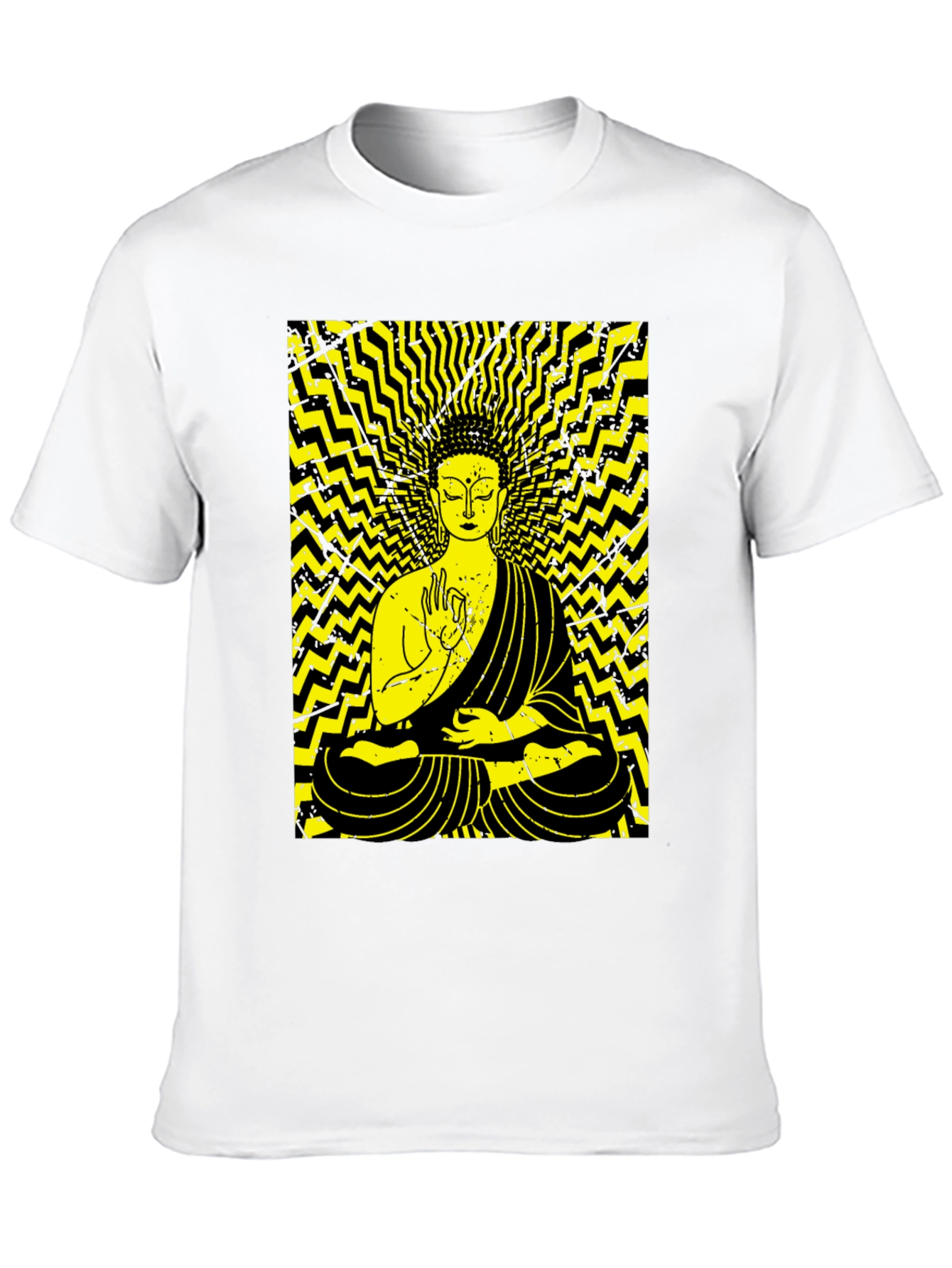 Buddha Graphic Print Black T-Shirt