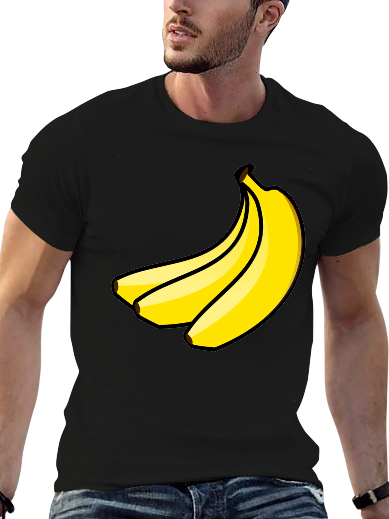 Banana Graphic Black T-Shirt - Fun & Quirky!
