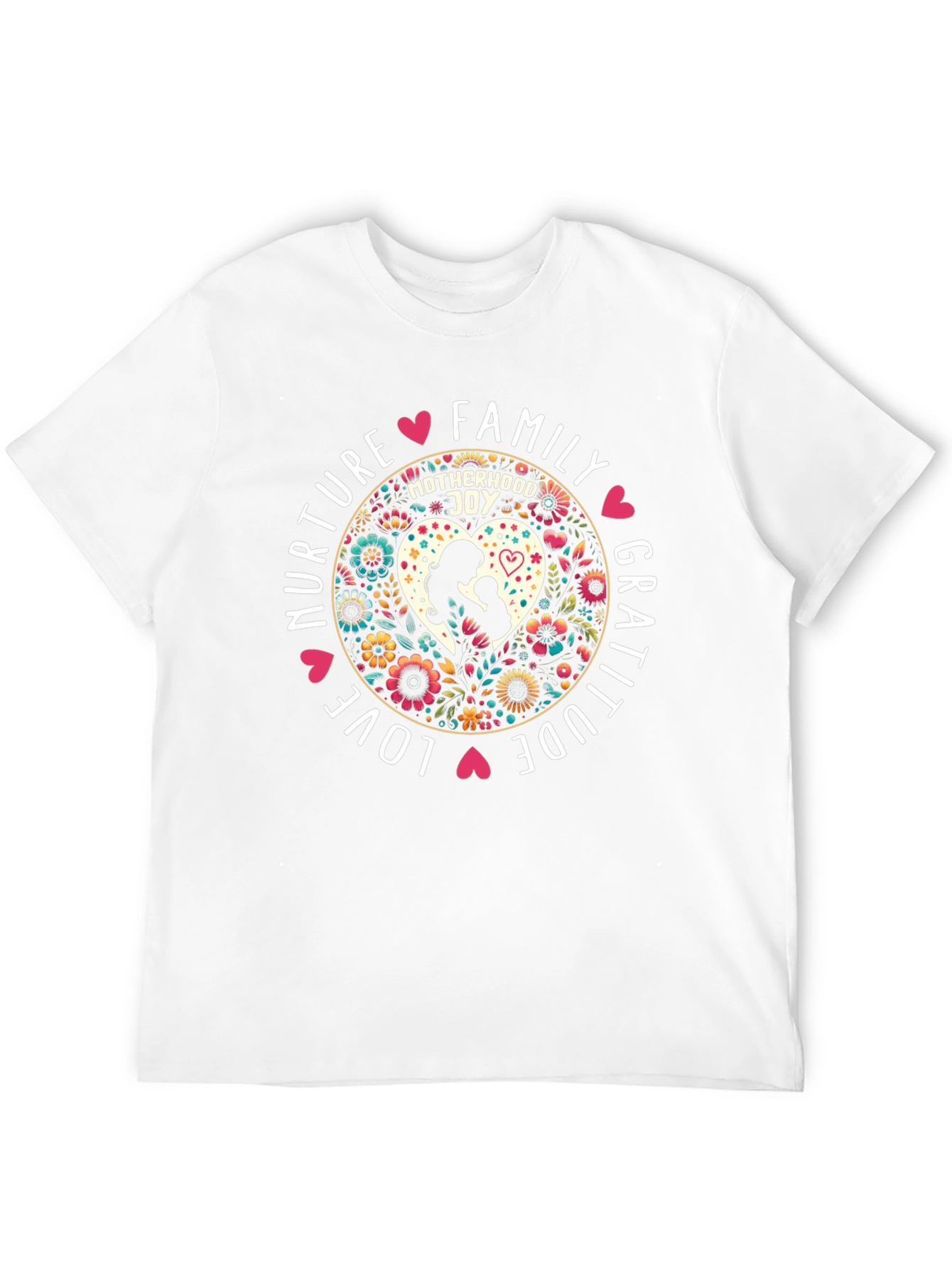 Motherhood Joy Black Graphic T-Shirt