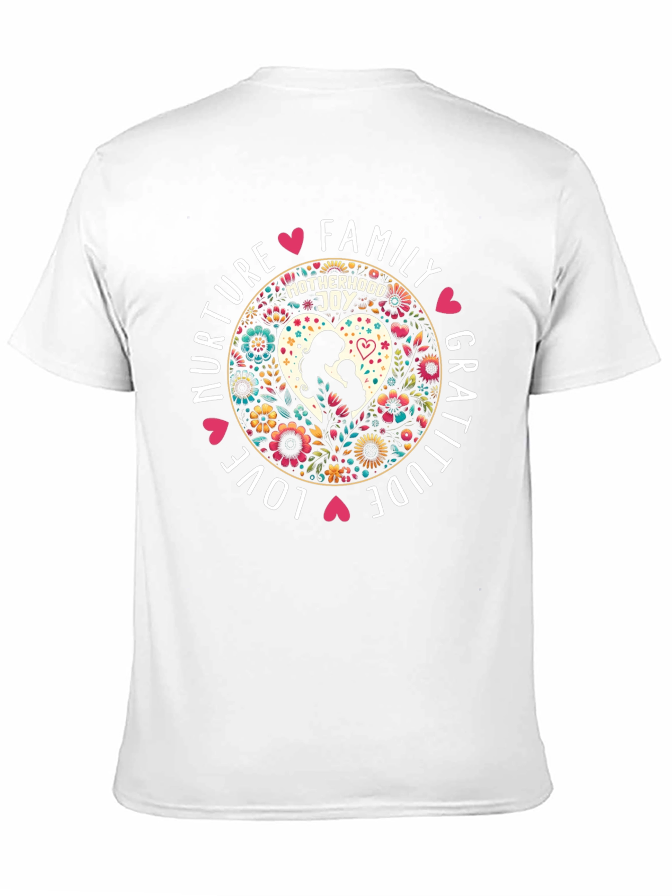 Motherhood Joy Black Graphic T-Shirt