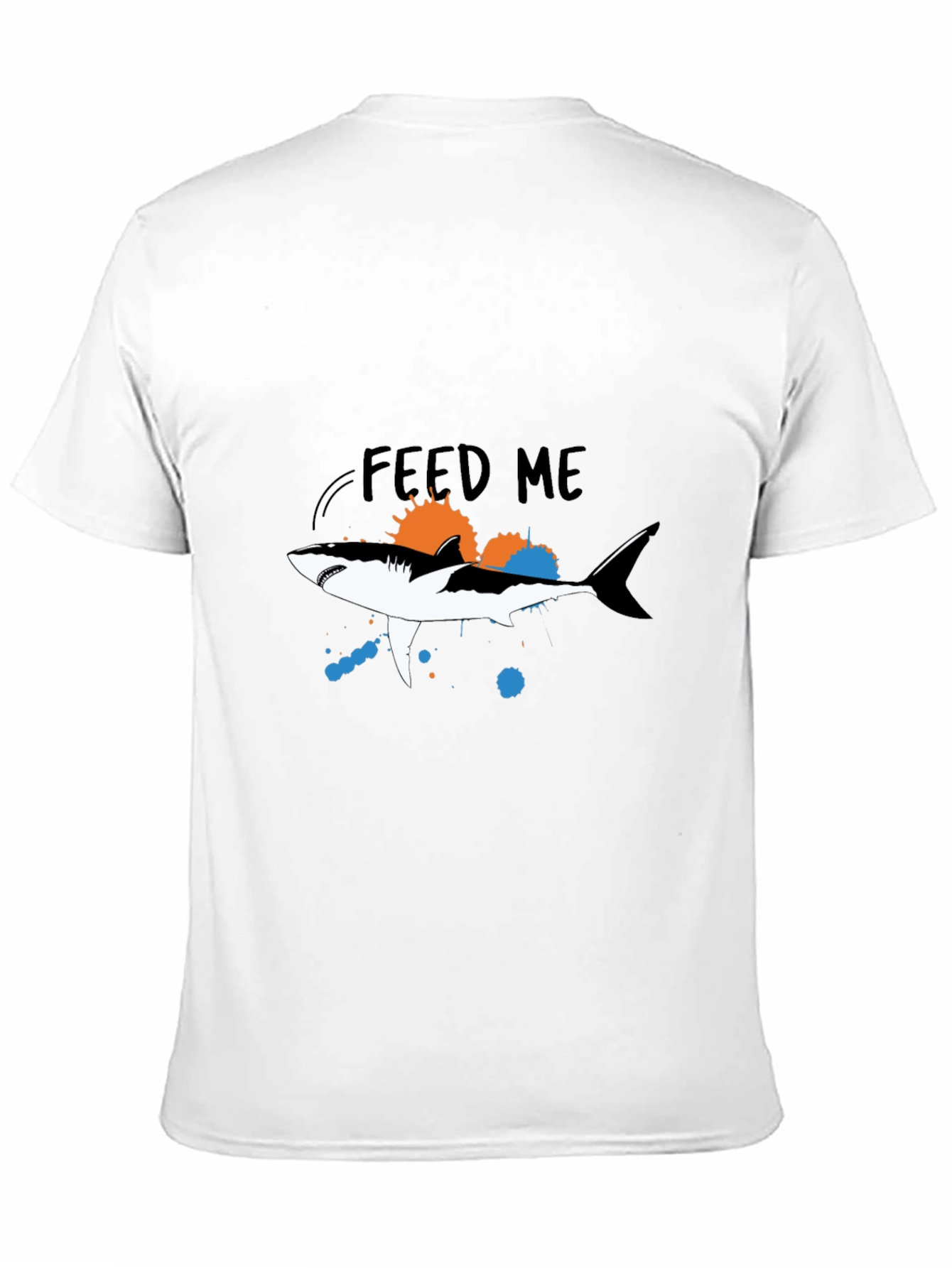 Feed Me Shark Graphic Tee - Mens Black T-Shirt