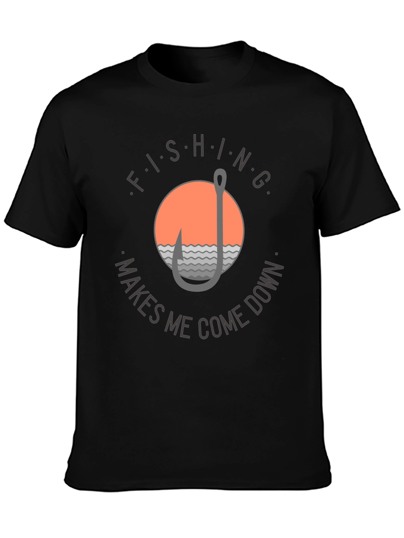 Fishing Makes Me Come Down Graphic T-Shirt