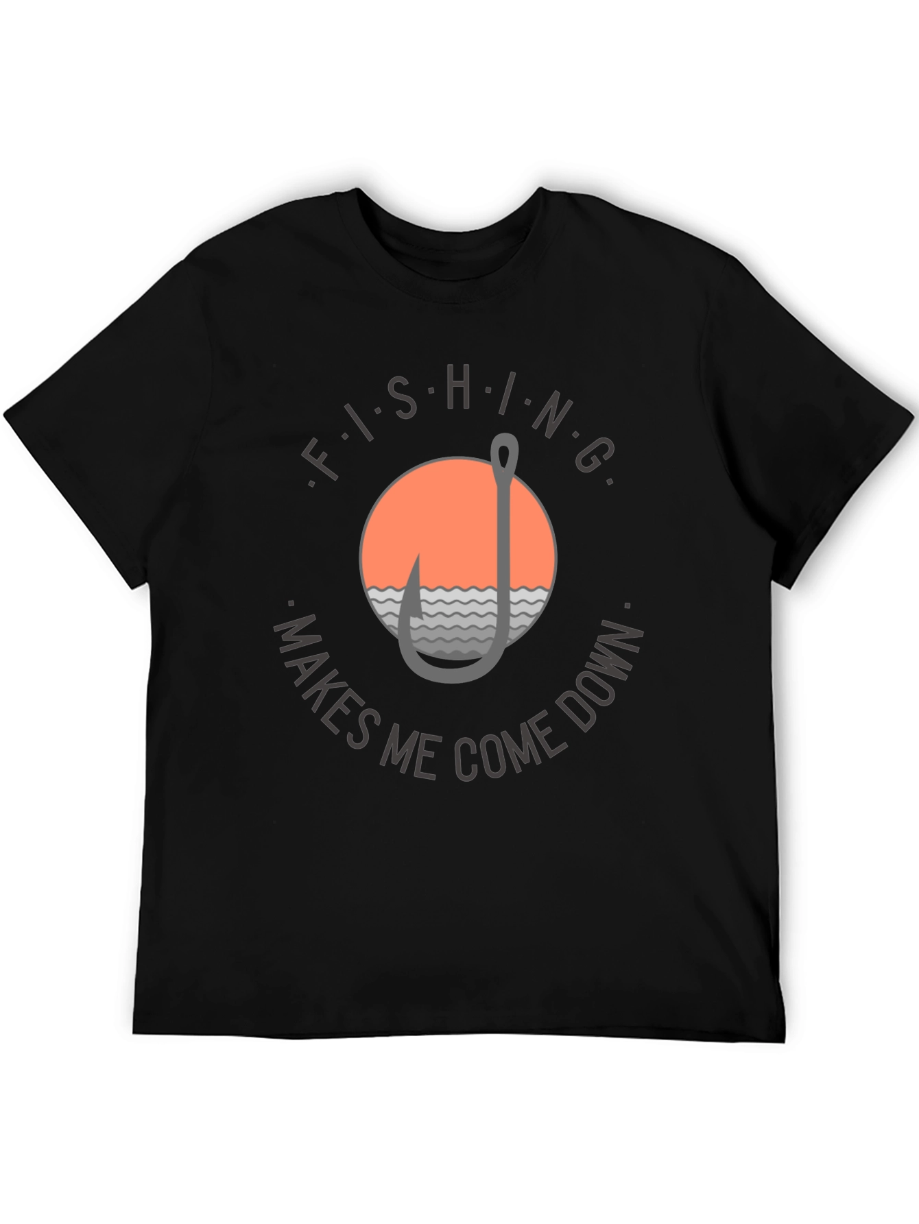 Fishing Makes Me Come Down Graphic T-Shirt