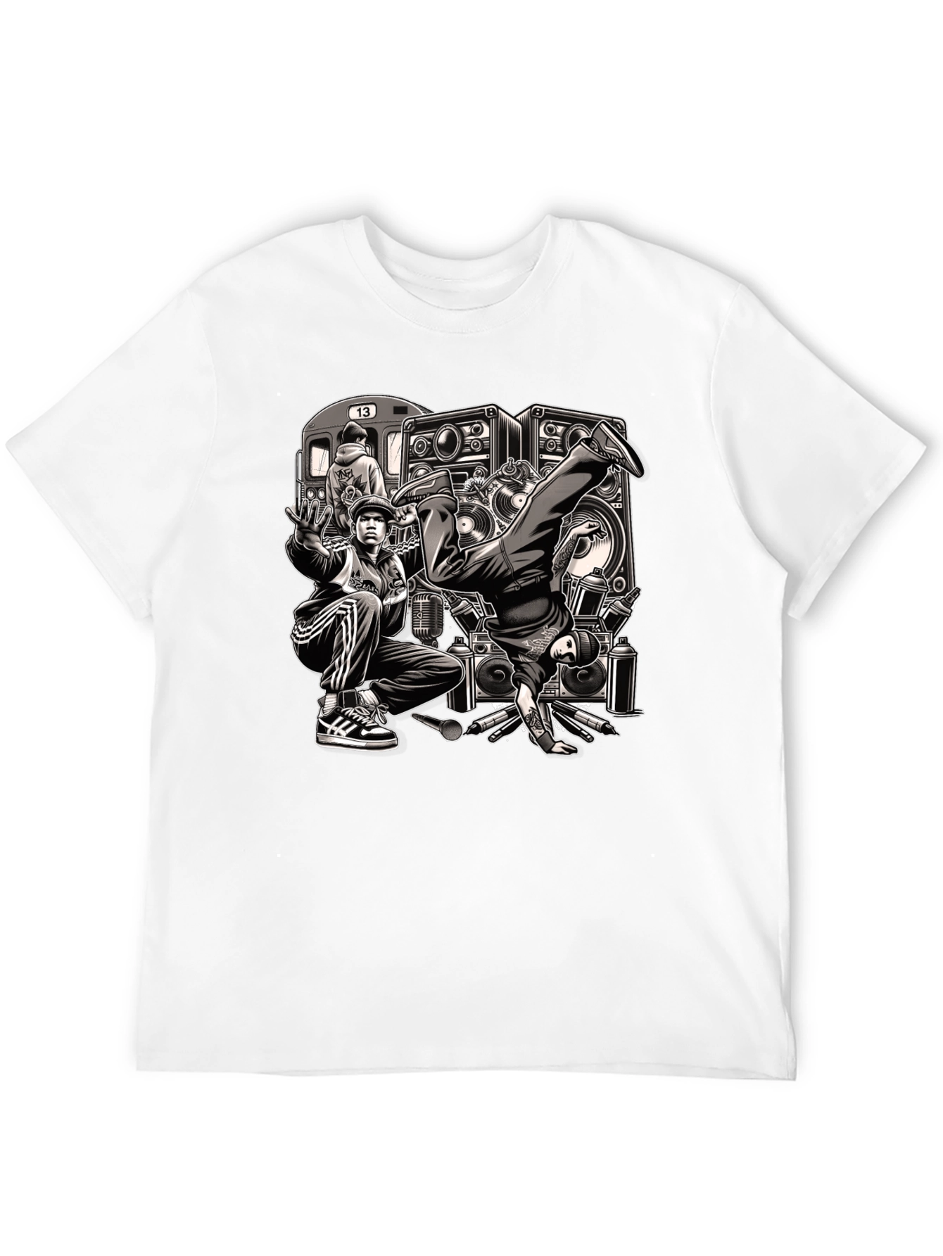 Retro Hip Hop Graphic T-Shirt - Classic Street Style