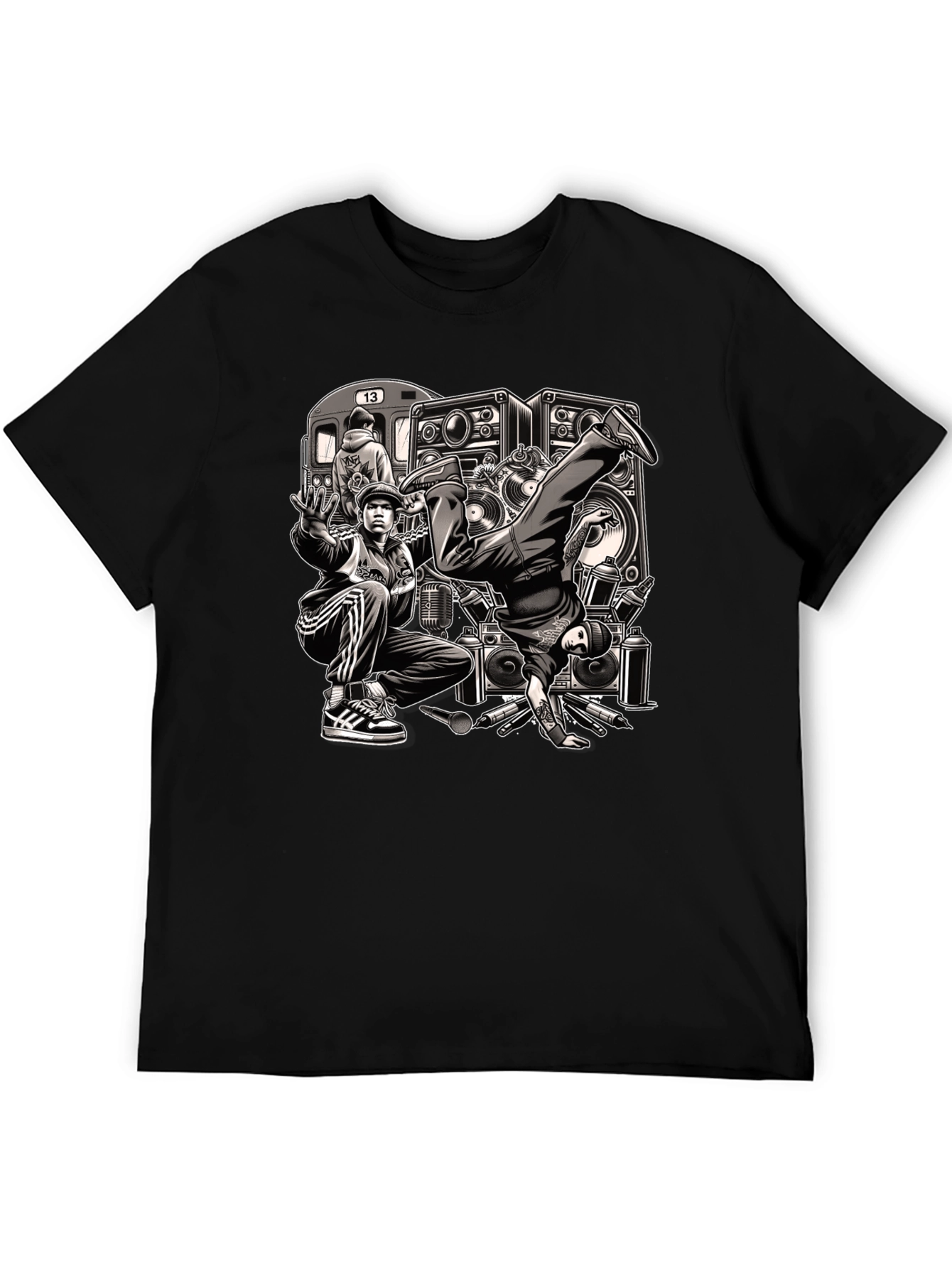 Retro Hip Hop Graphic T-Shirt - Classic Street Style