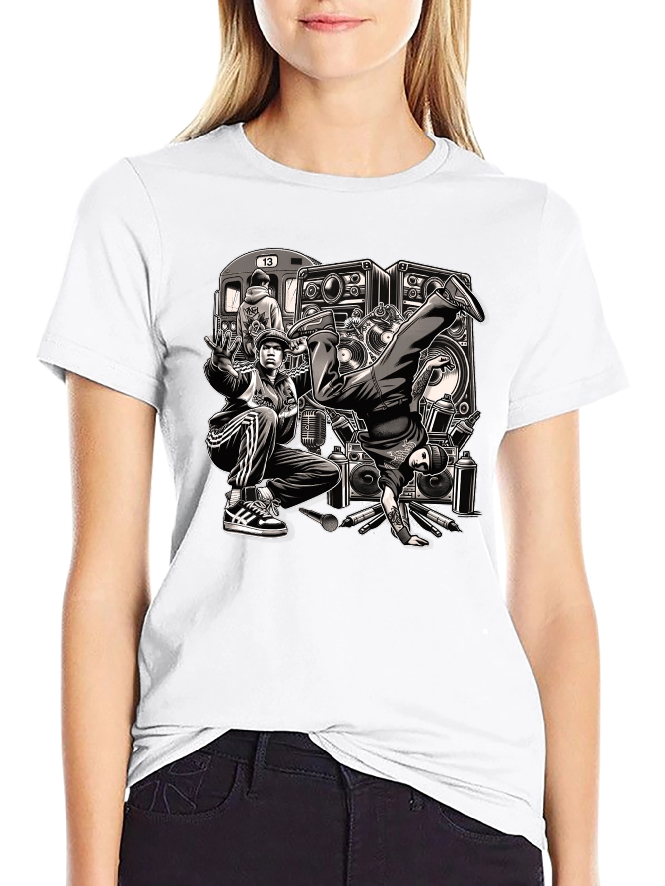 Retro Hip Hop Graphic T-Shirt - Classic Street Style