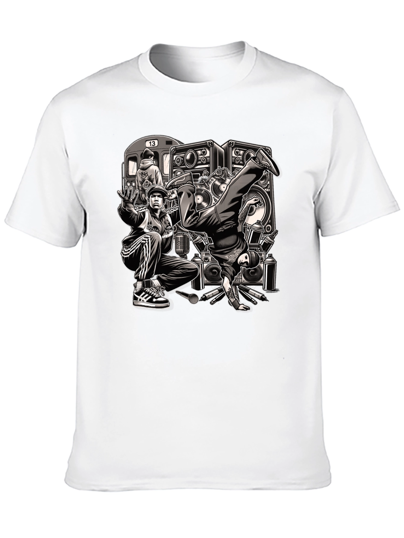 Retro Hip Hop Graphic T-Shirt - Classic Street Style