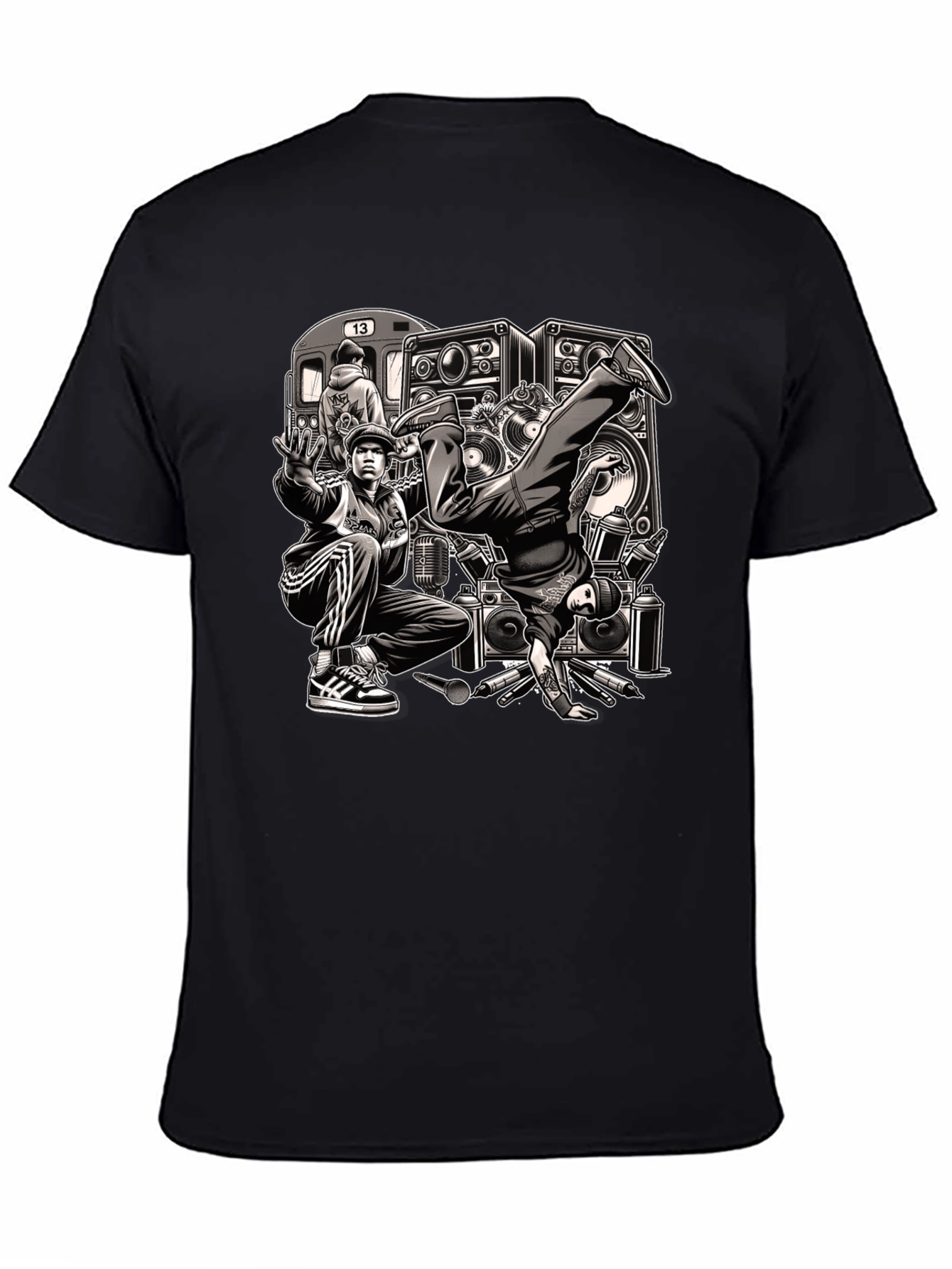 Retro Hip Hop Graphic T-Shirt - Classic Street Style