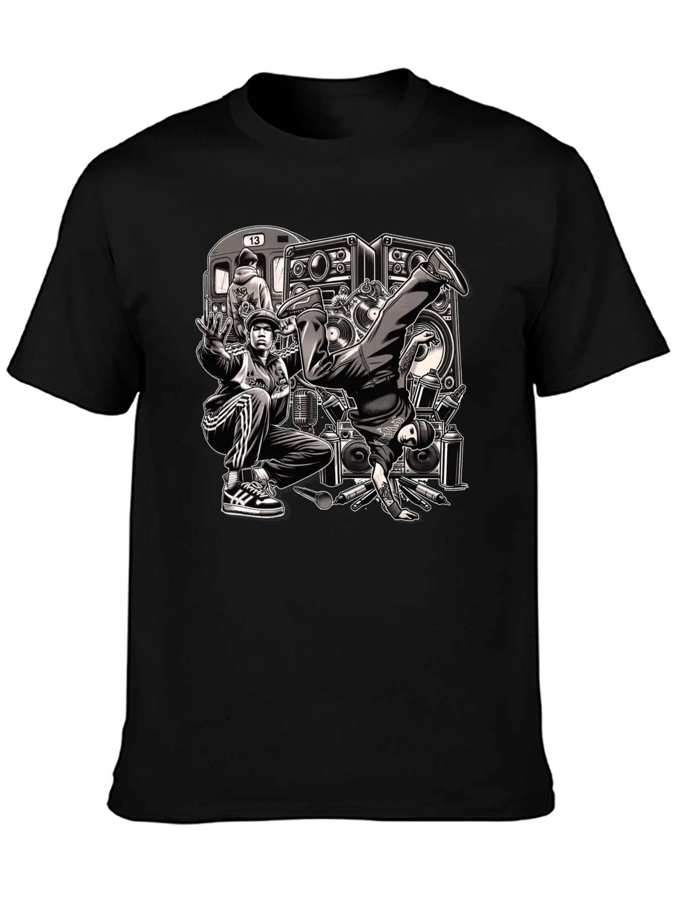 Retro Hip Hop Graphic T-Shirt - Classic Street Style