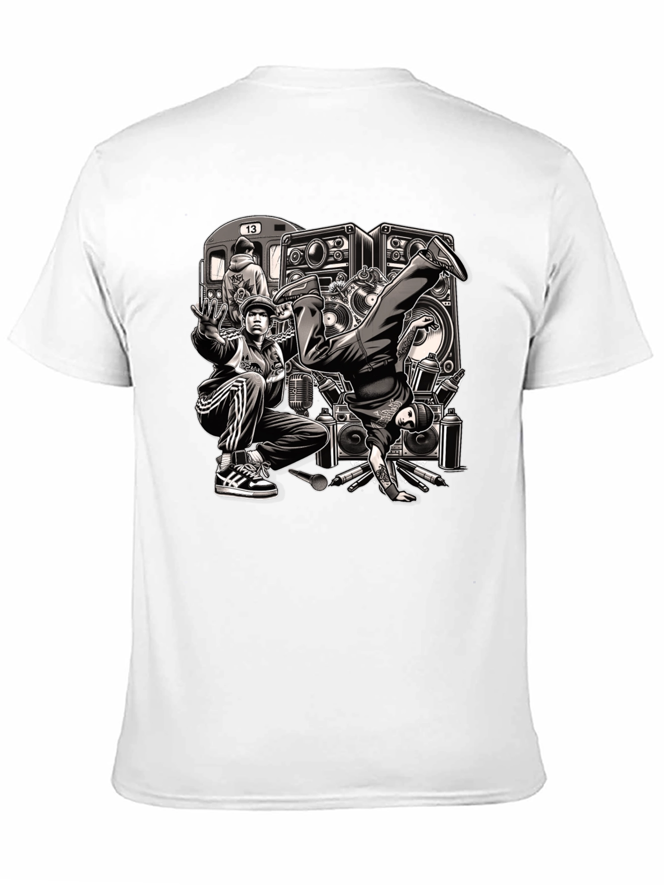Retro Hip Hop Graphic T-Shirt - Classic Street Style