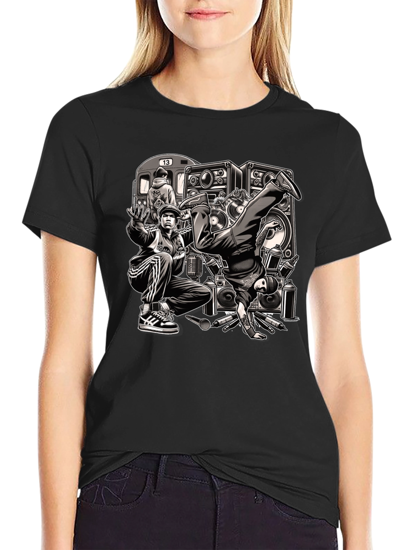 Retro Hip Hop Graphic T-Shirt - Classic Street Style