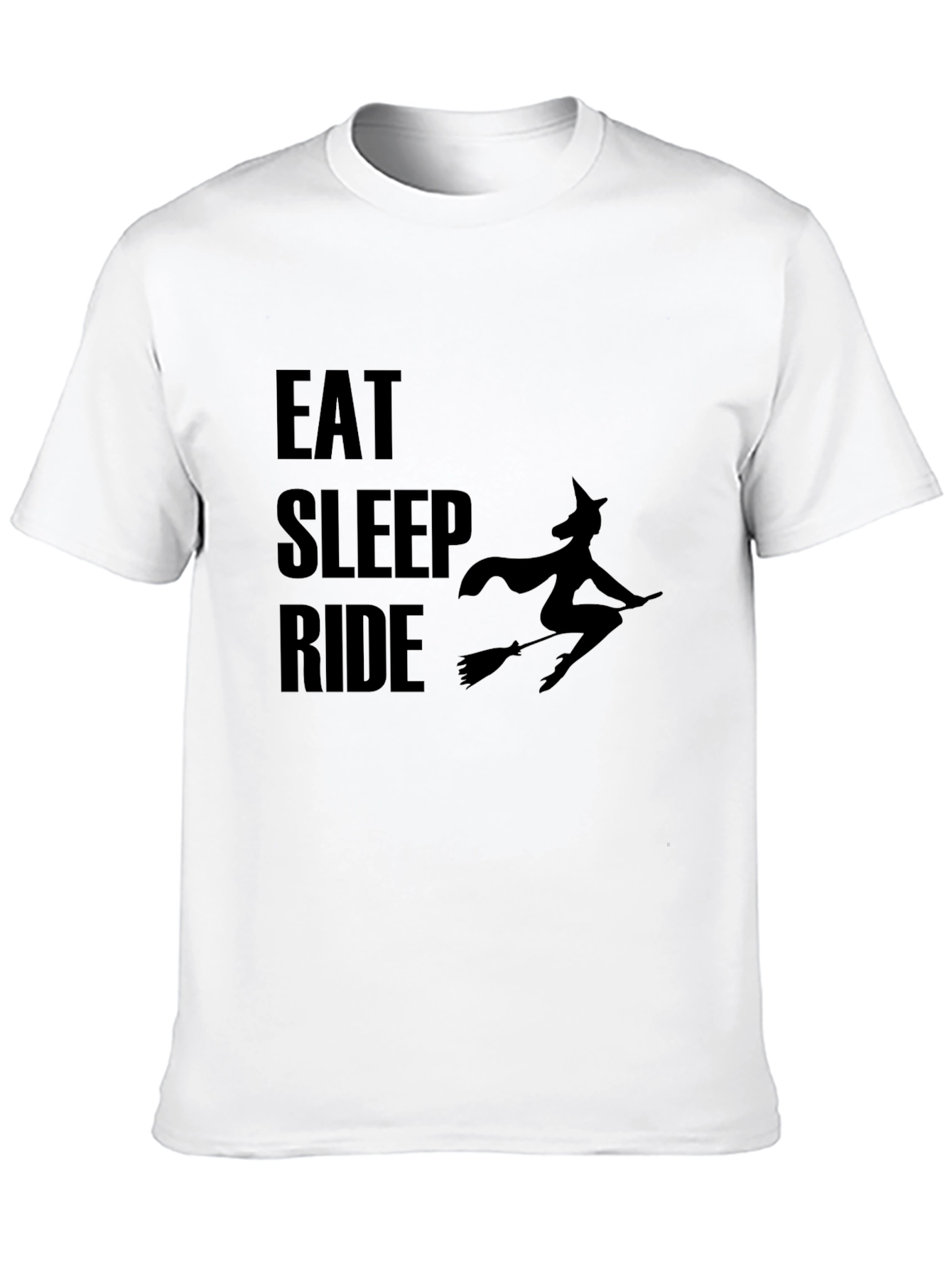 Eat Sleep Ride Witch T-Shirt - Halloween Tee