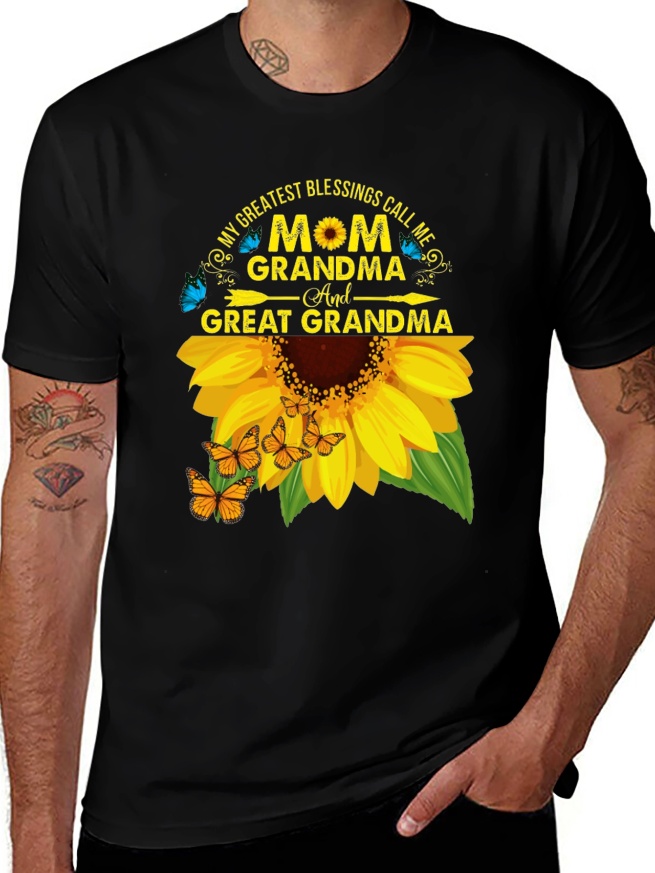 Mom Grandma Great Grandma Sunflower T-Shirt