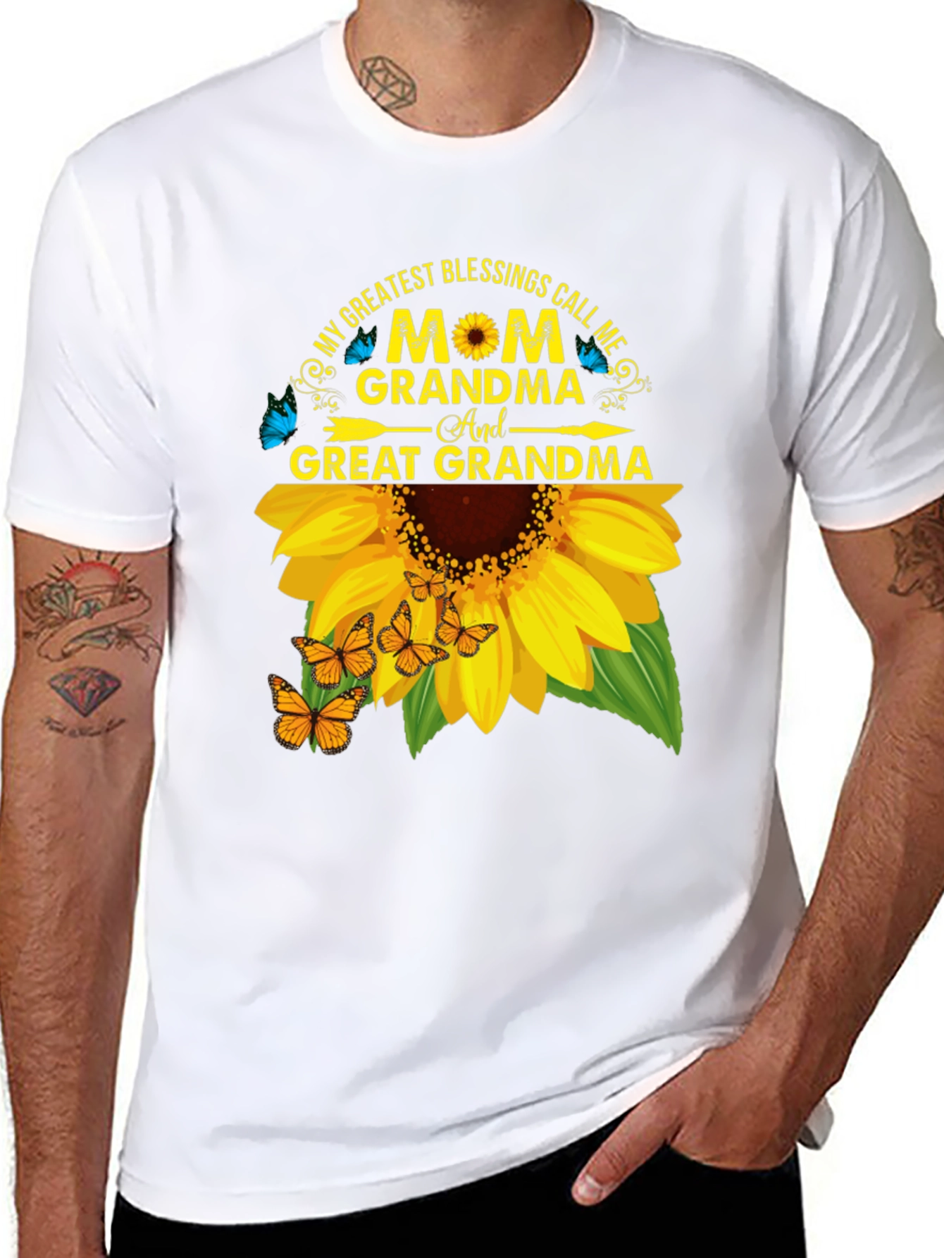 Mom Grandma Great Grandma Sunflower T-Shirt