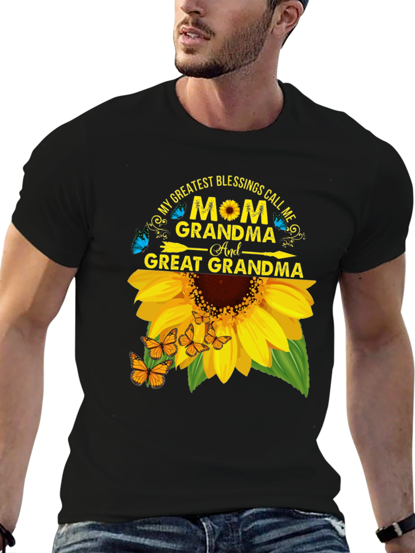 Mom Grandma Great Grandma Sunflower T-Shirt