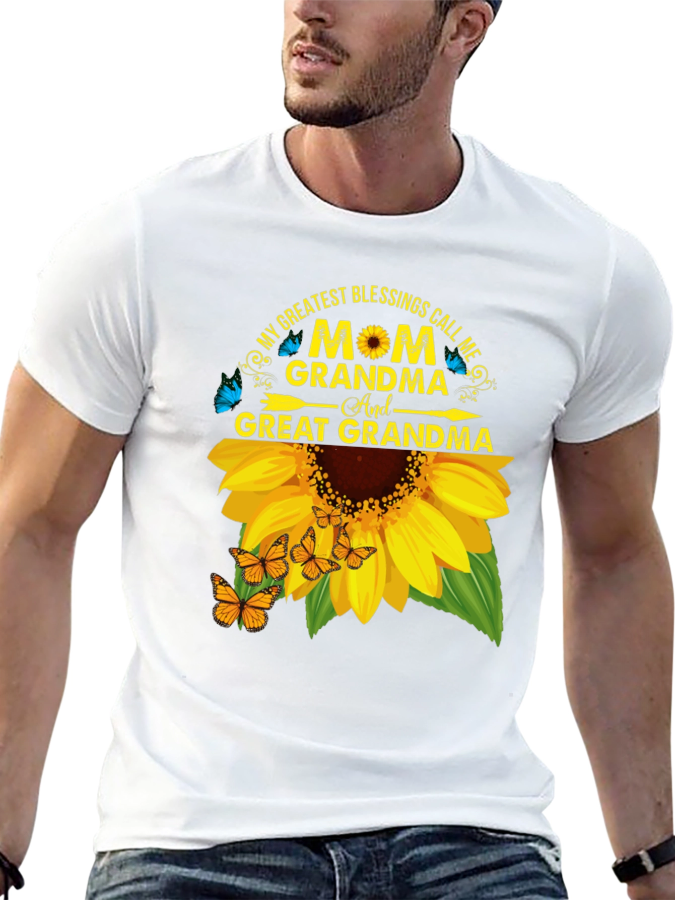 Mom Grandma Great Grandma Sunflower T-Shirt
