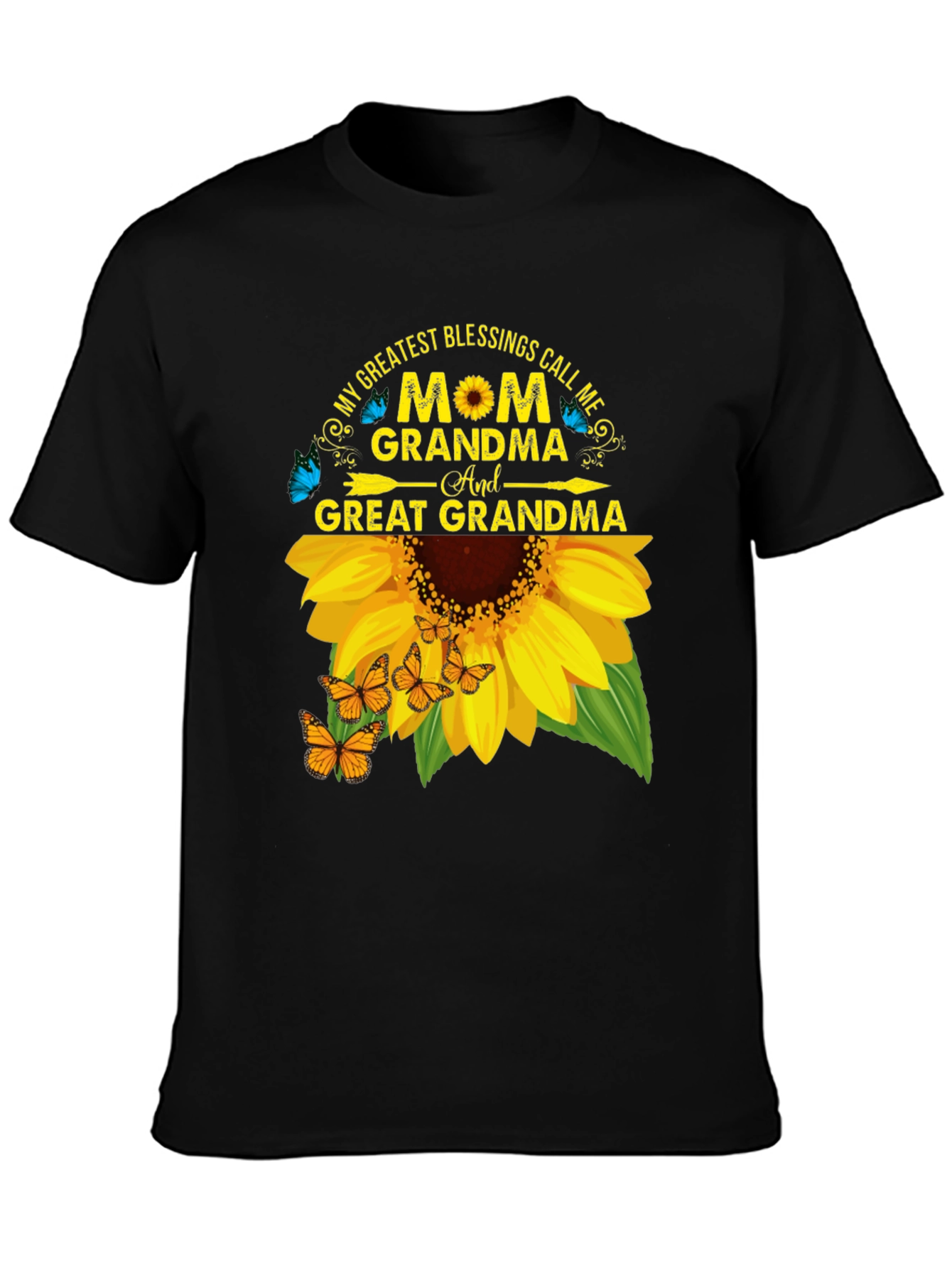 Mom Grandma Great Grandma Sunflower T-Shirt