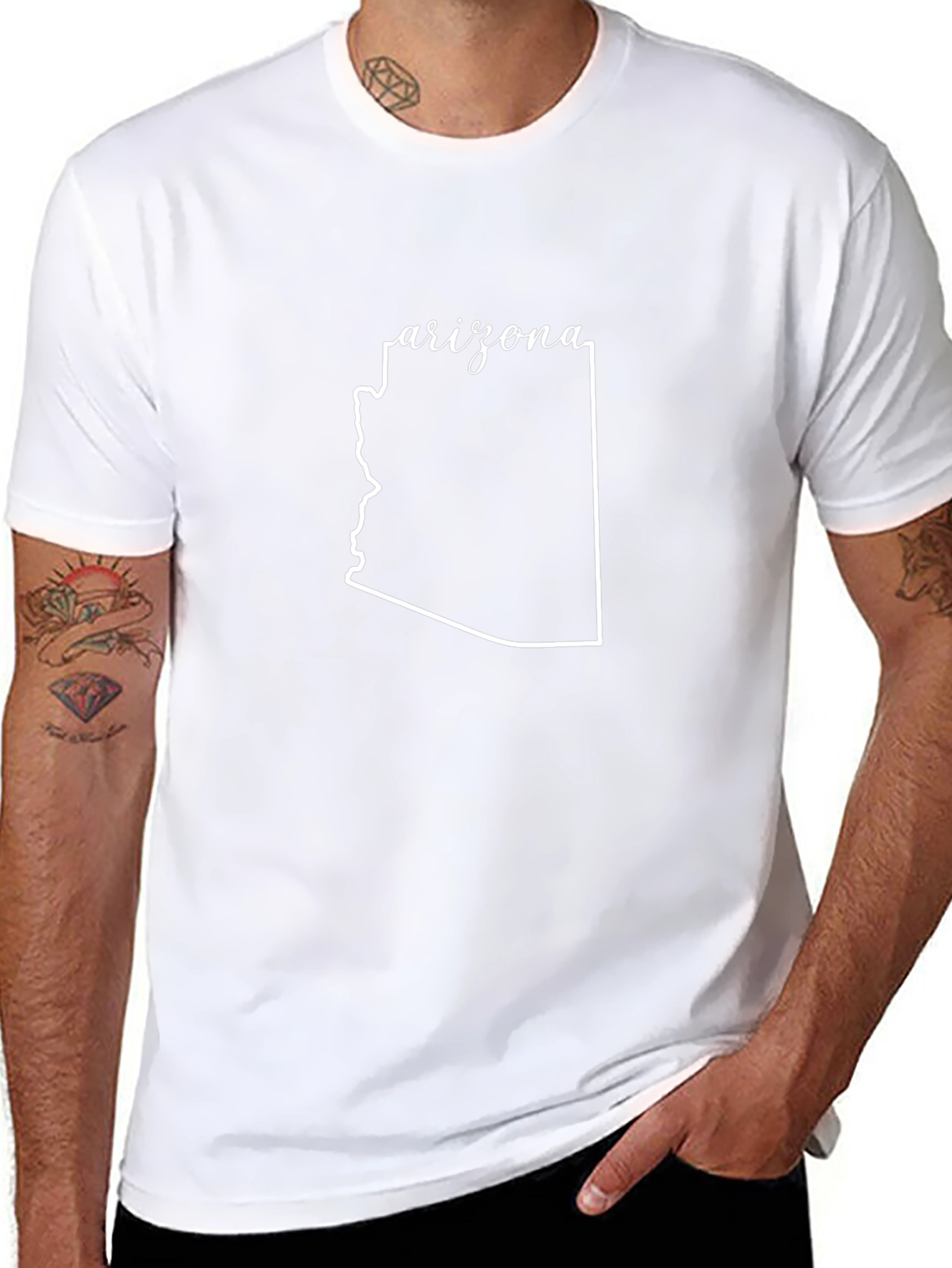 Arizona State Outline T-Shirt - Black