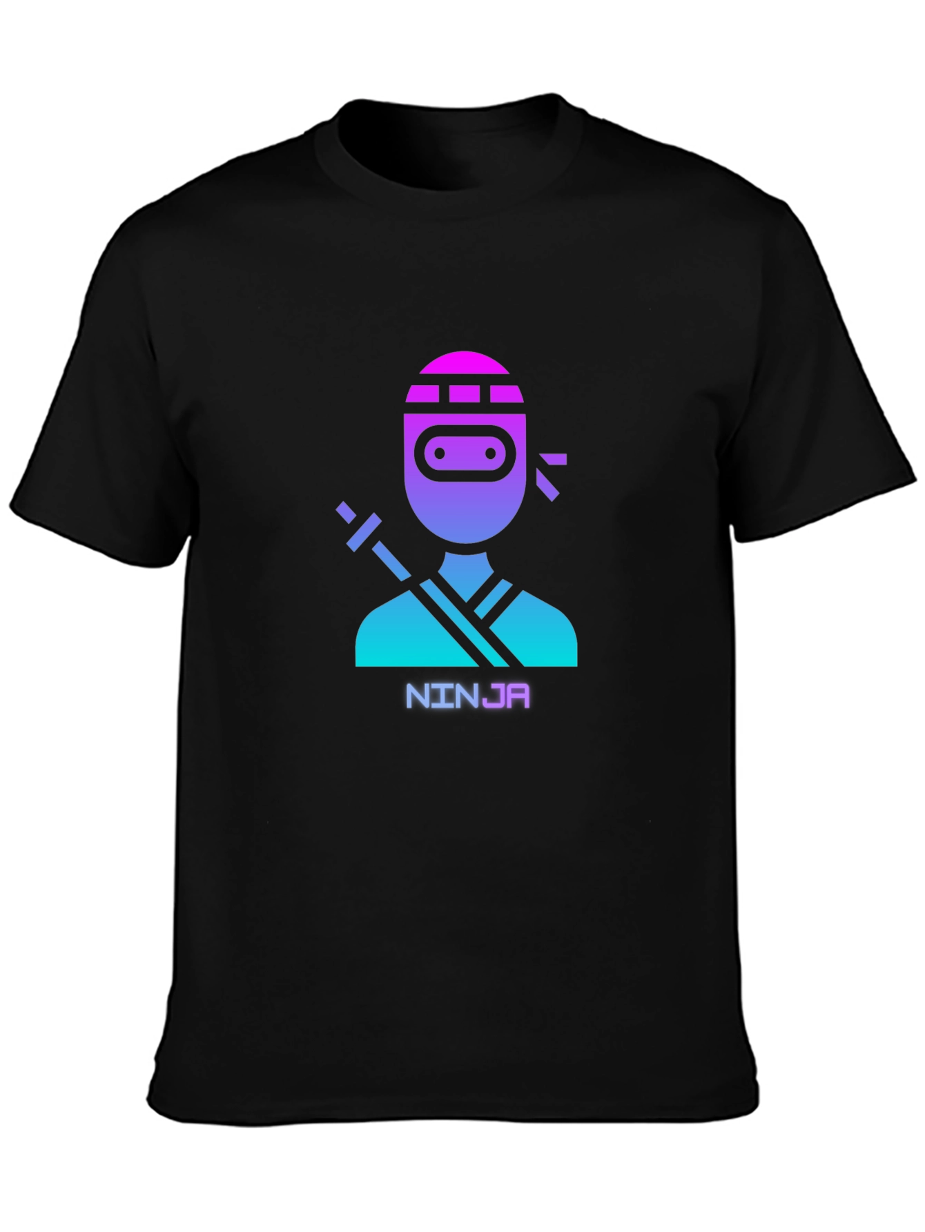 Ninja Graphic Tee - Black Cotton T-Shirt