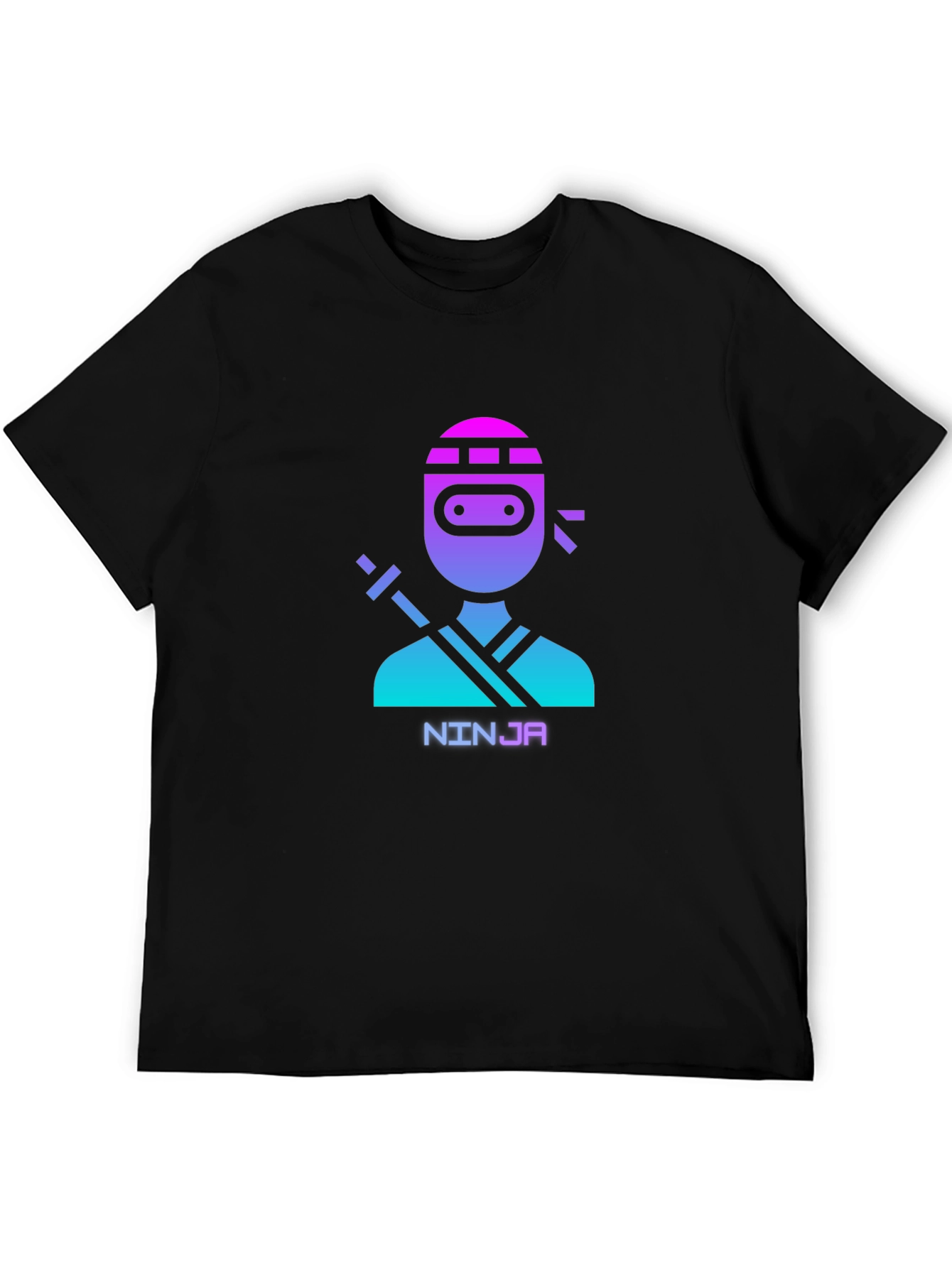 Ninja Graphic Tee - Black Cotton T-Shirt