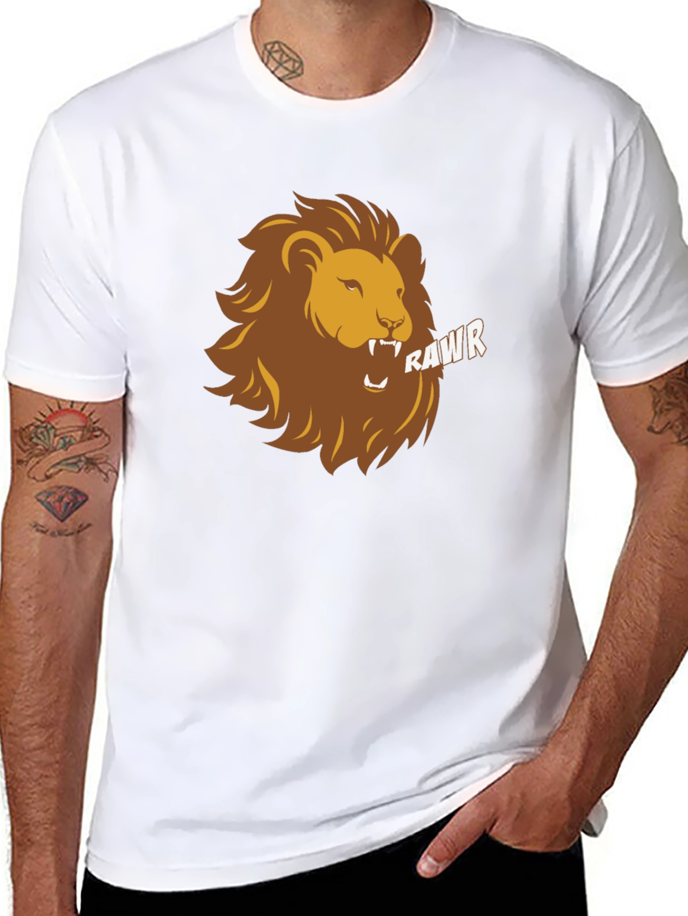 Roaring Lion Graphic Tee - Black Casual T-Shirt