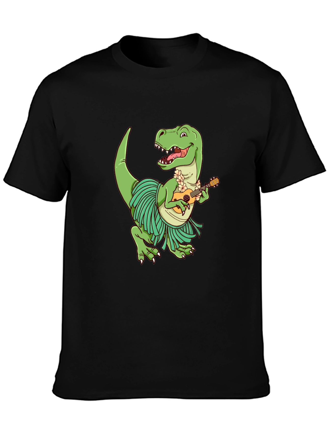 Dino Ukulele Black T-Shirt