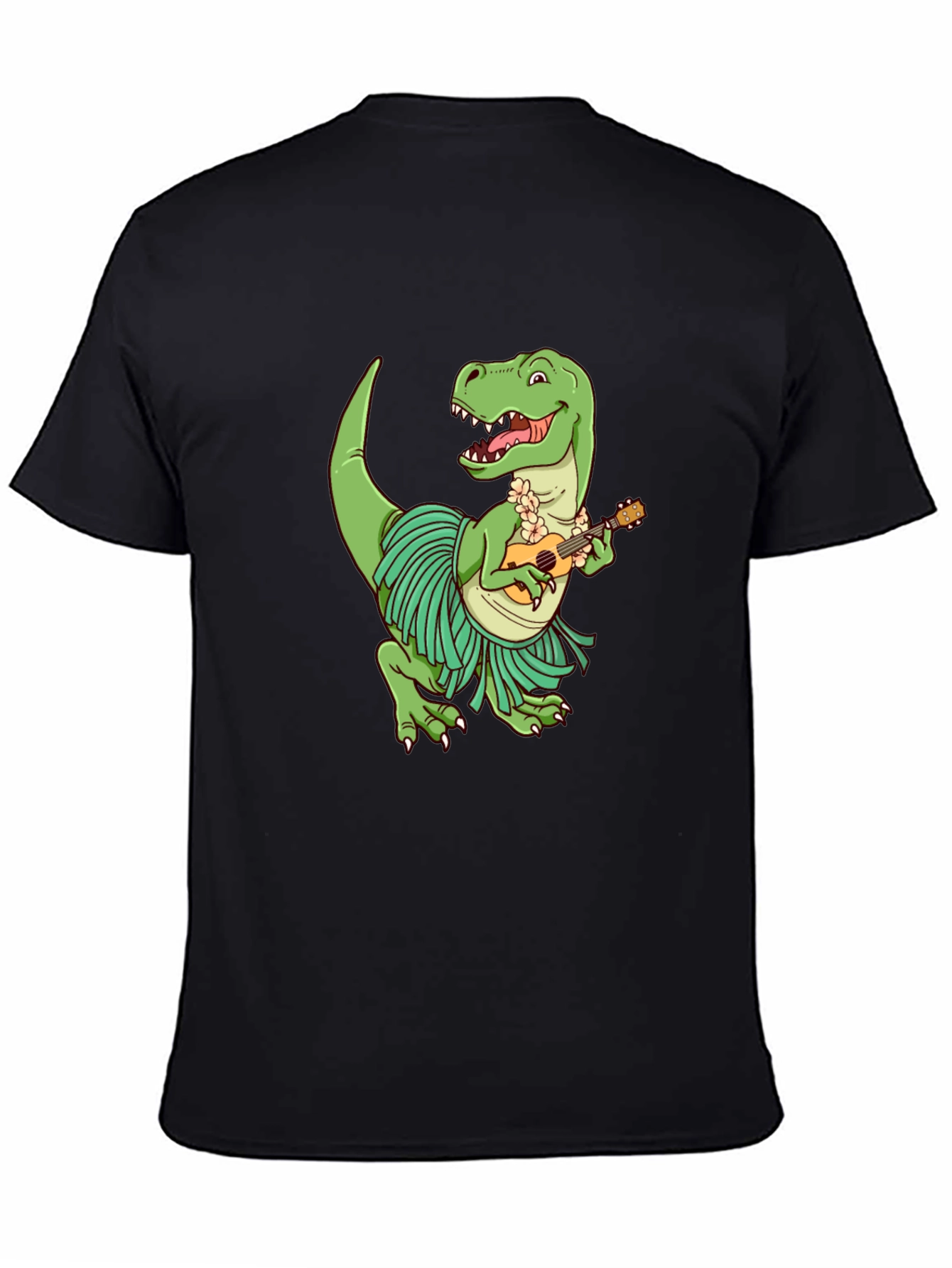 Dino Ukulele Black T-Shirt