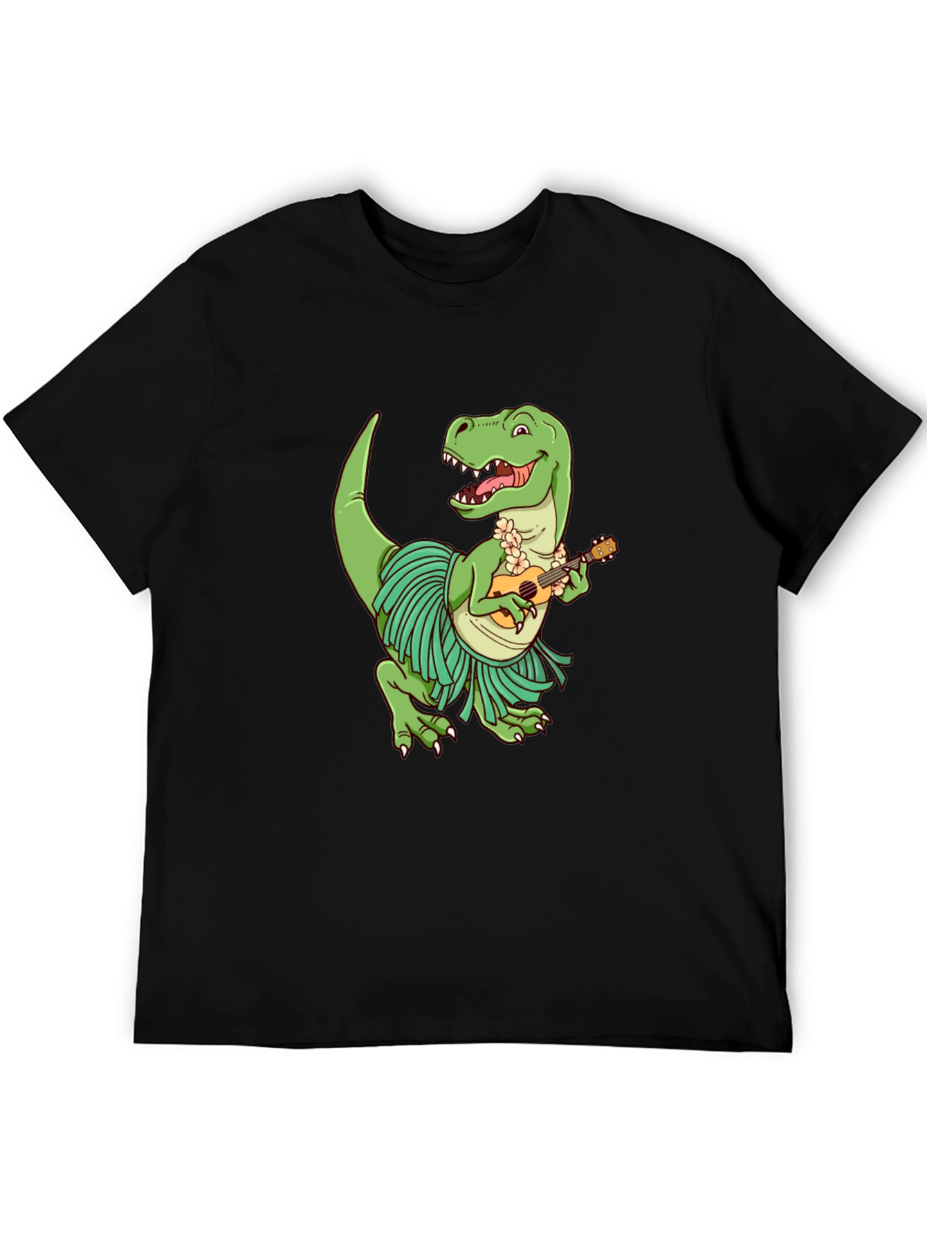 Dino Ukulele Black T-Shirt