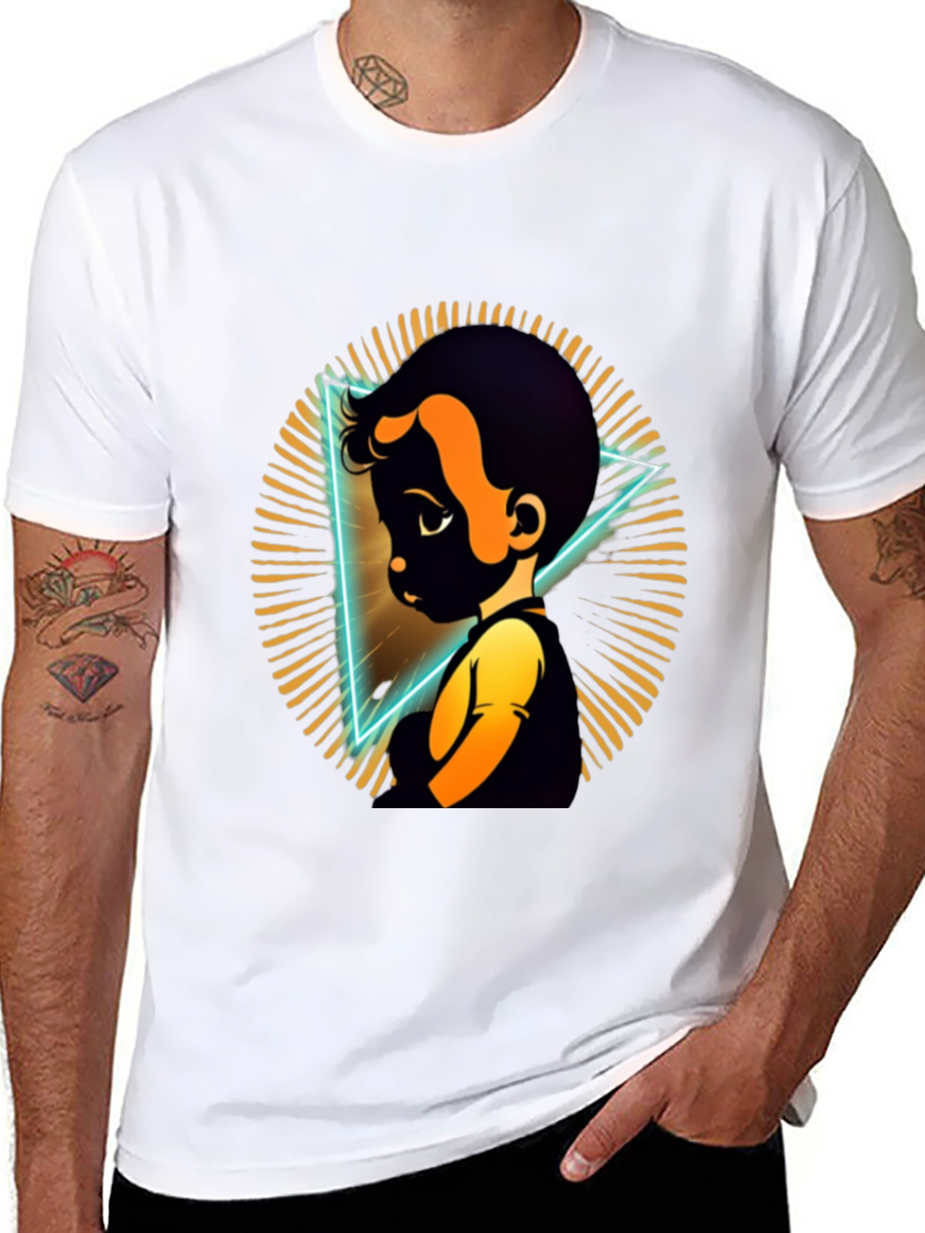 Cartoon Boy Graphic Tee - Soft Cotton Comfort