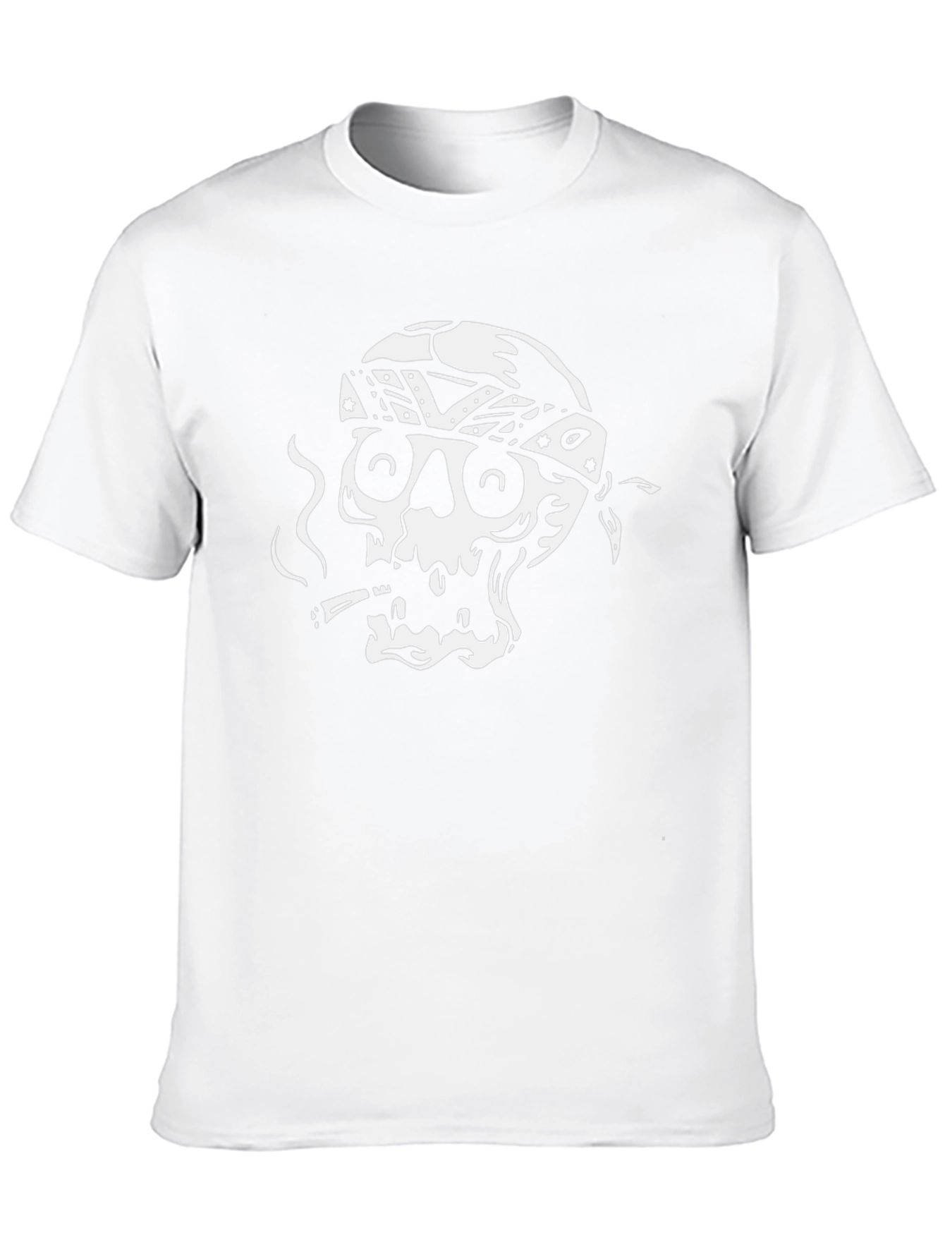 Skull Bandana Graphic Tee - Black