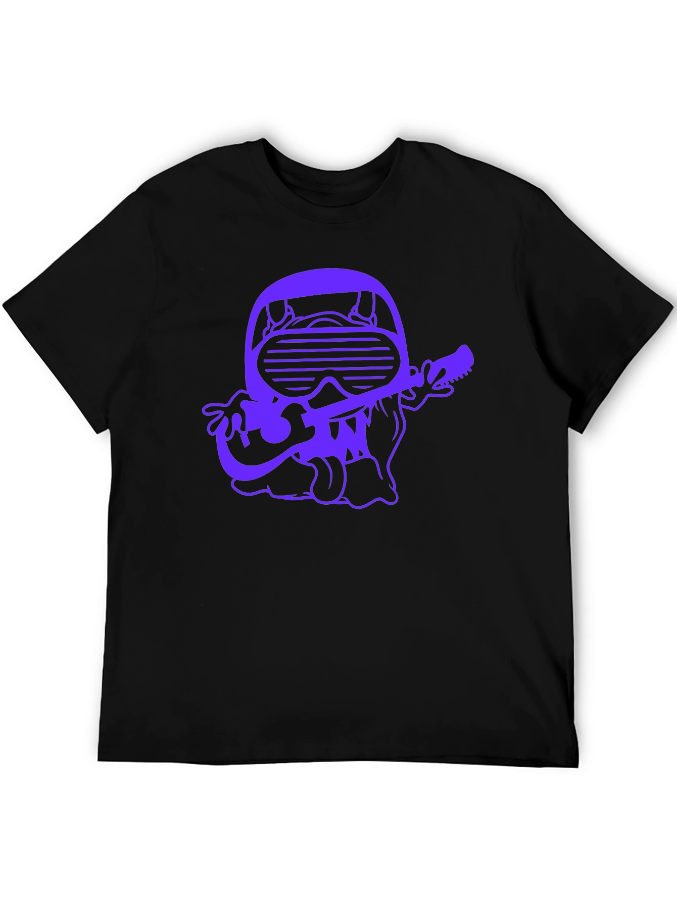 Cool Guitarist Graphic Tee - Black
