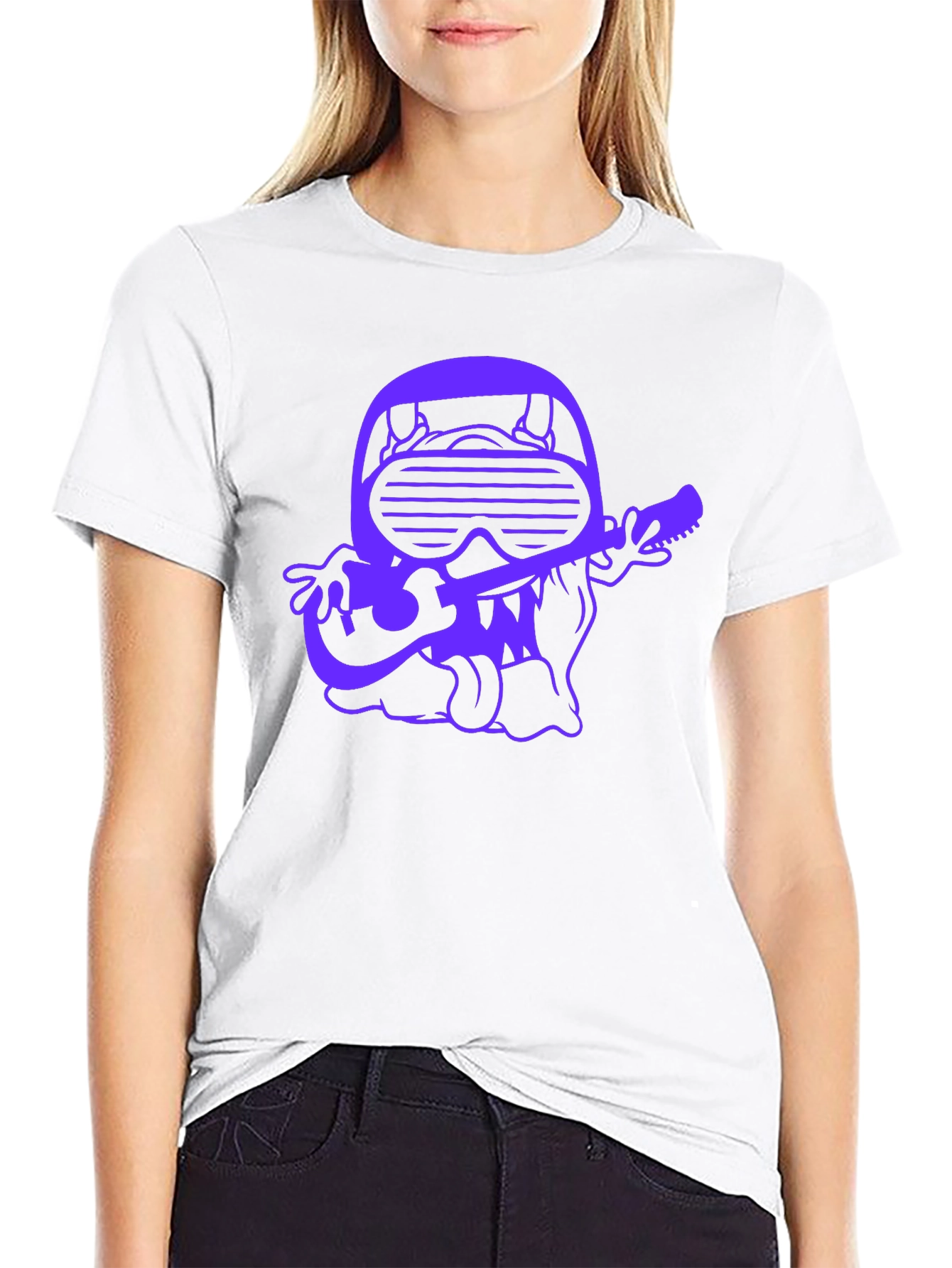 Cool Guitarist Graphic Tee - Black
