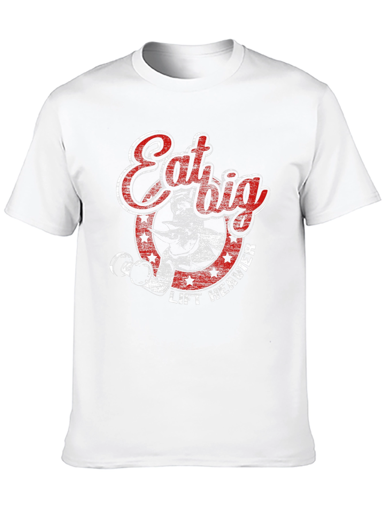 Eat Big Lift Heavier T-Shirt Gym Motivation