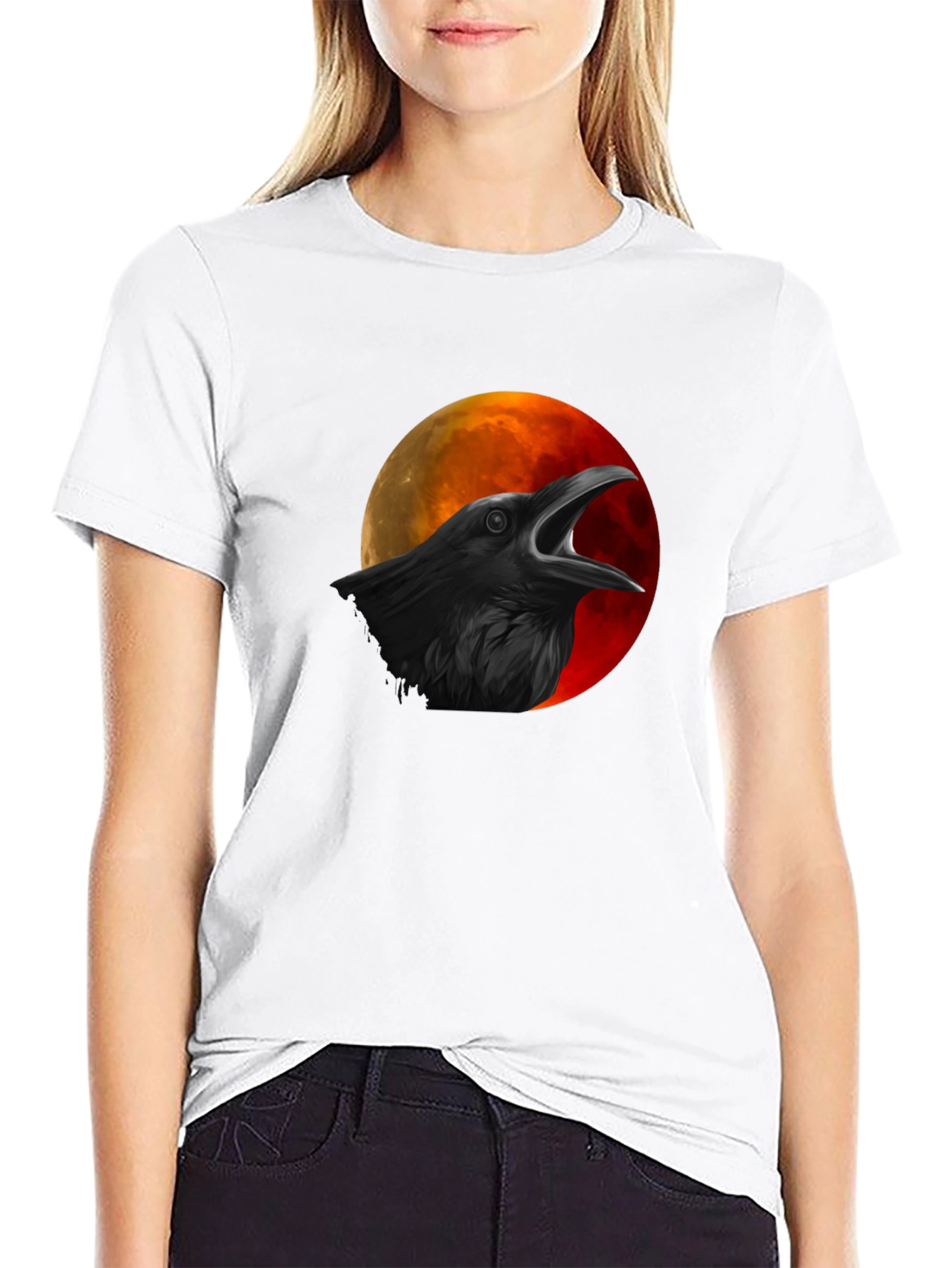 Raven Moon Graphic T-Shirt