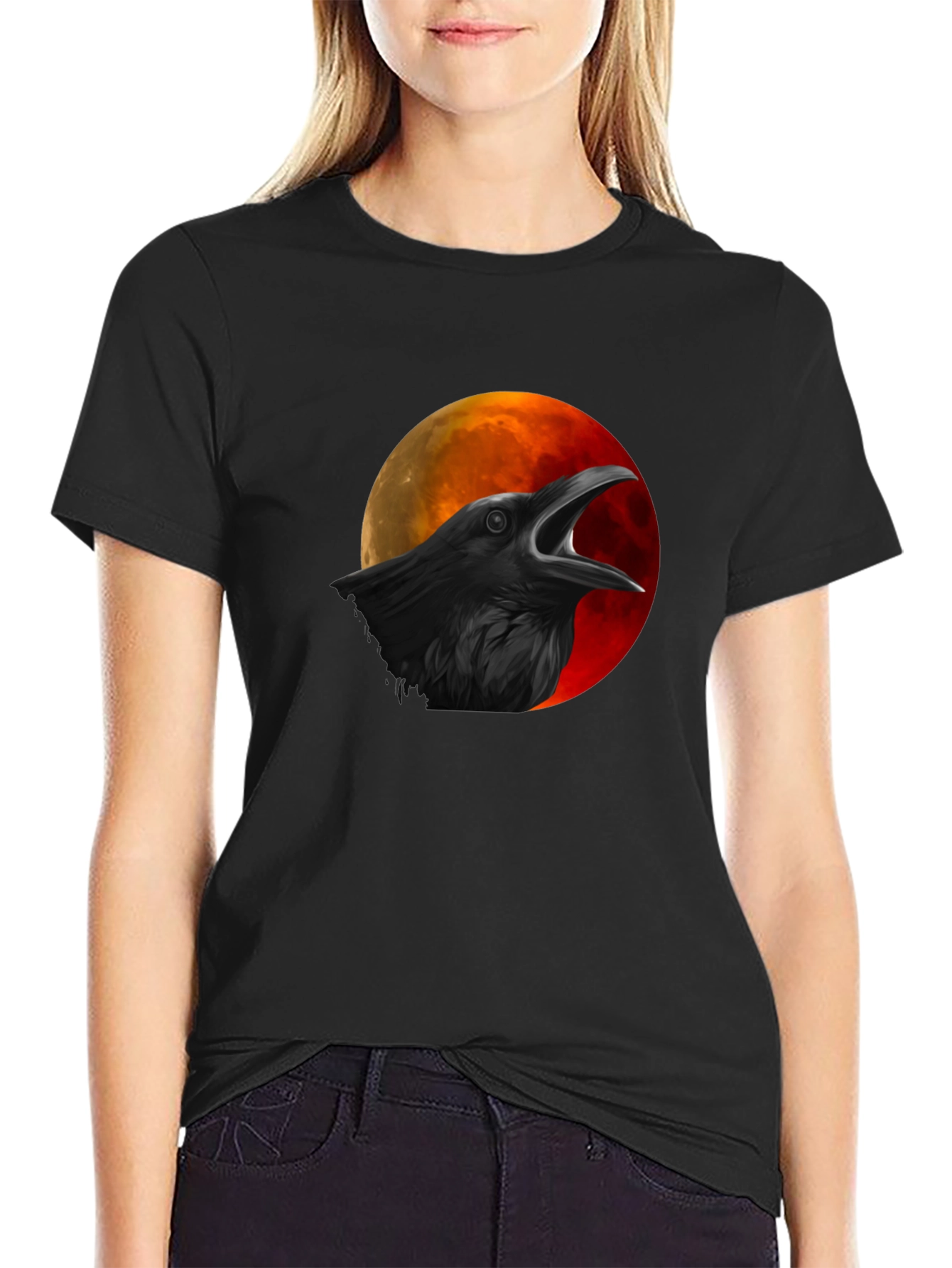 Raven Moon Graphic T-Shirt