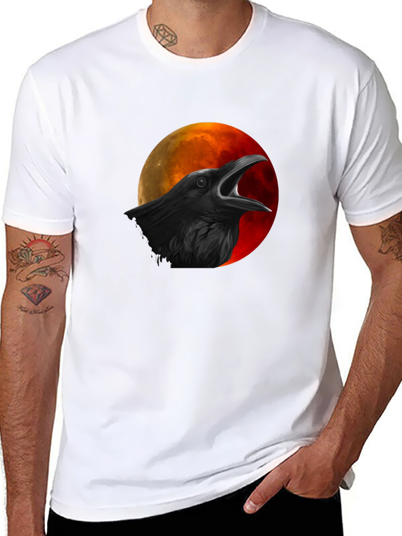 Raven Moon Graphic T-Shirt