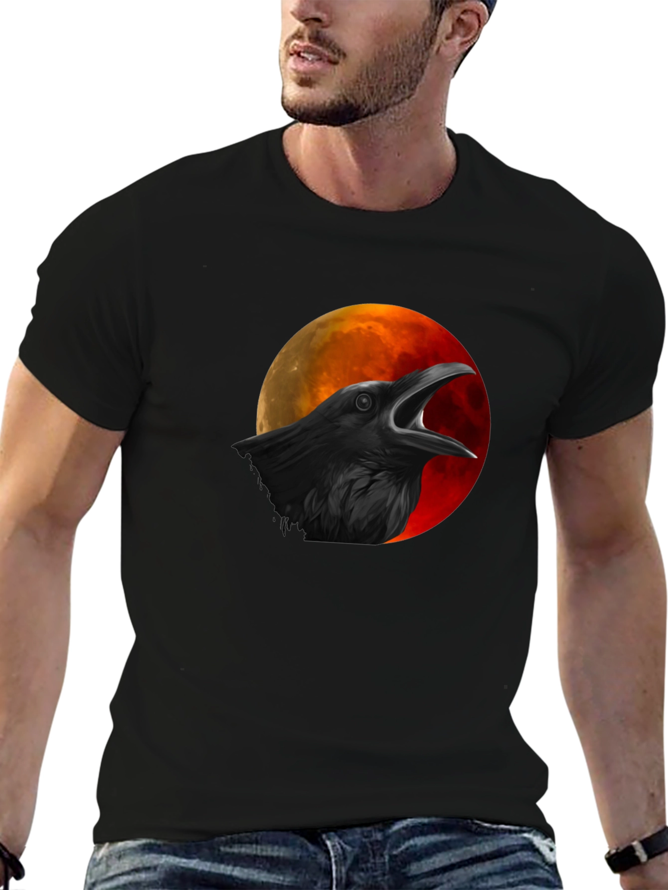 Raven Moon Graphic T-Shirt