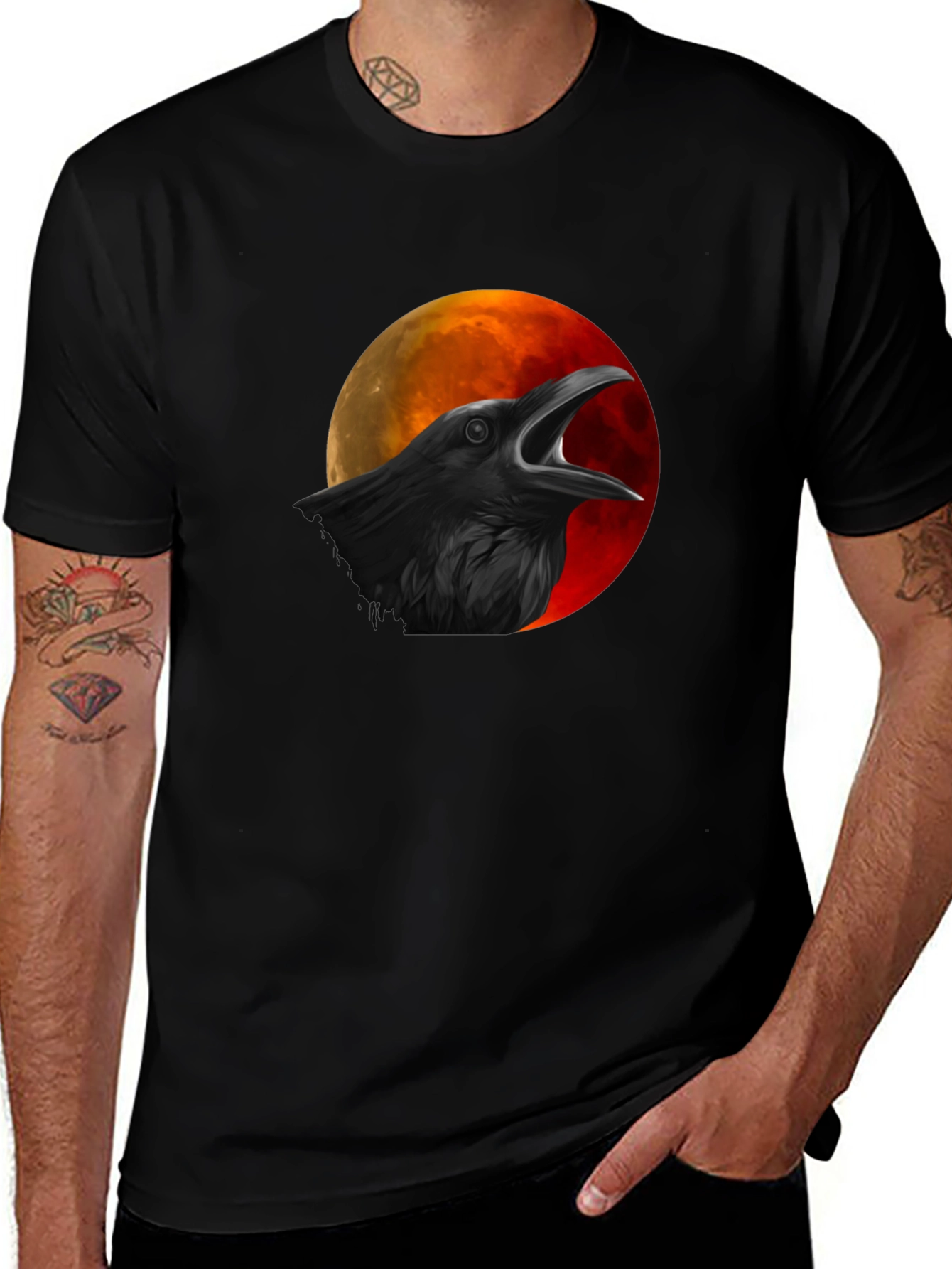 Raven Moon Graphic T-Shirt
