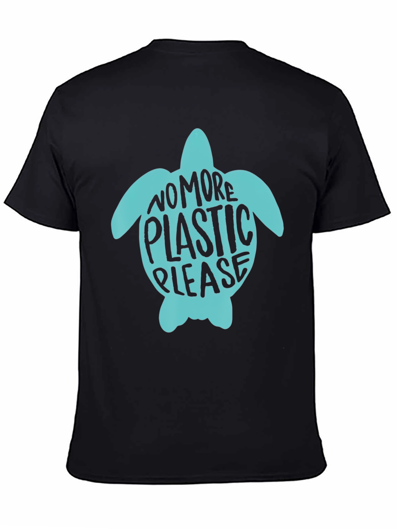 Eco-Friendly Turtle Graphic Tee - No More Plastic!