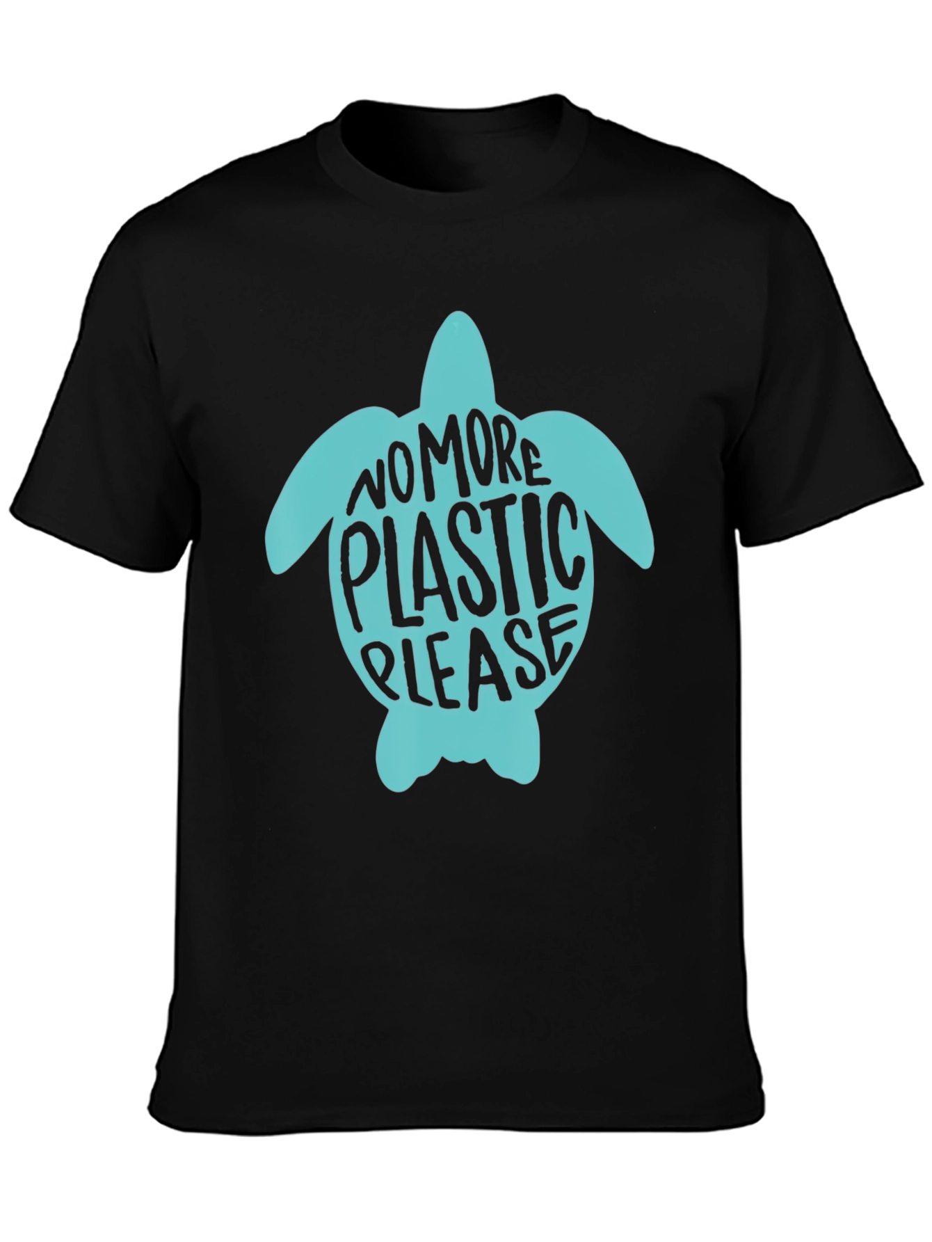 Eco-Friendly Turtle Graphic Tee - No More Plastic!