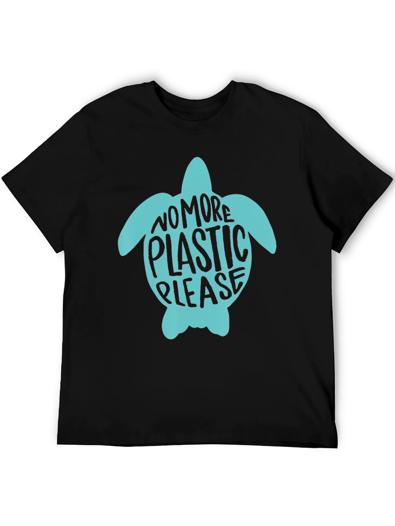 Eco-Friendly Turtle Graphic Tee - No More Plastic!