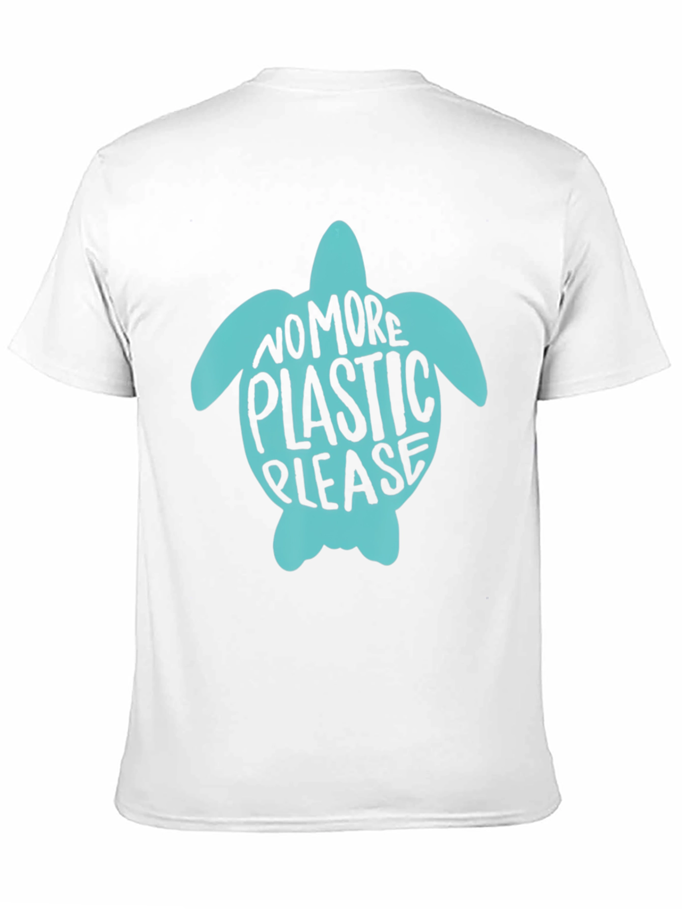 Eco-Friendly Turtle Graphic Tee - No More Plastic!