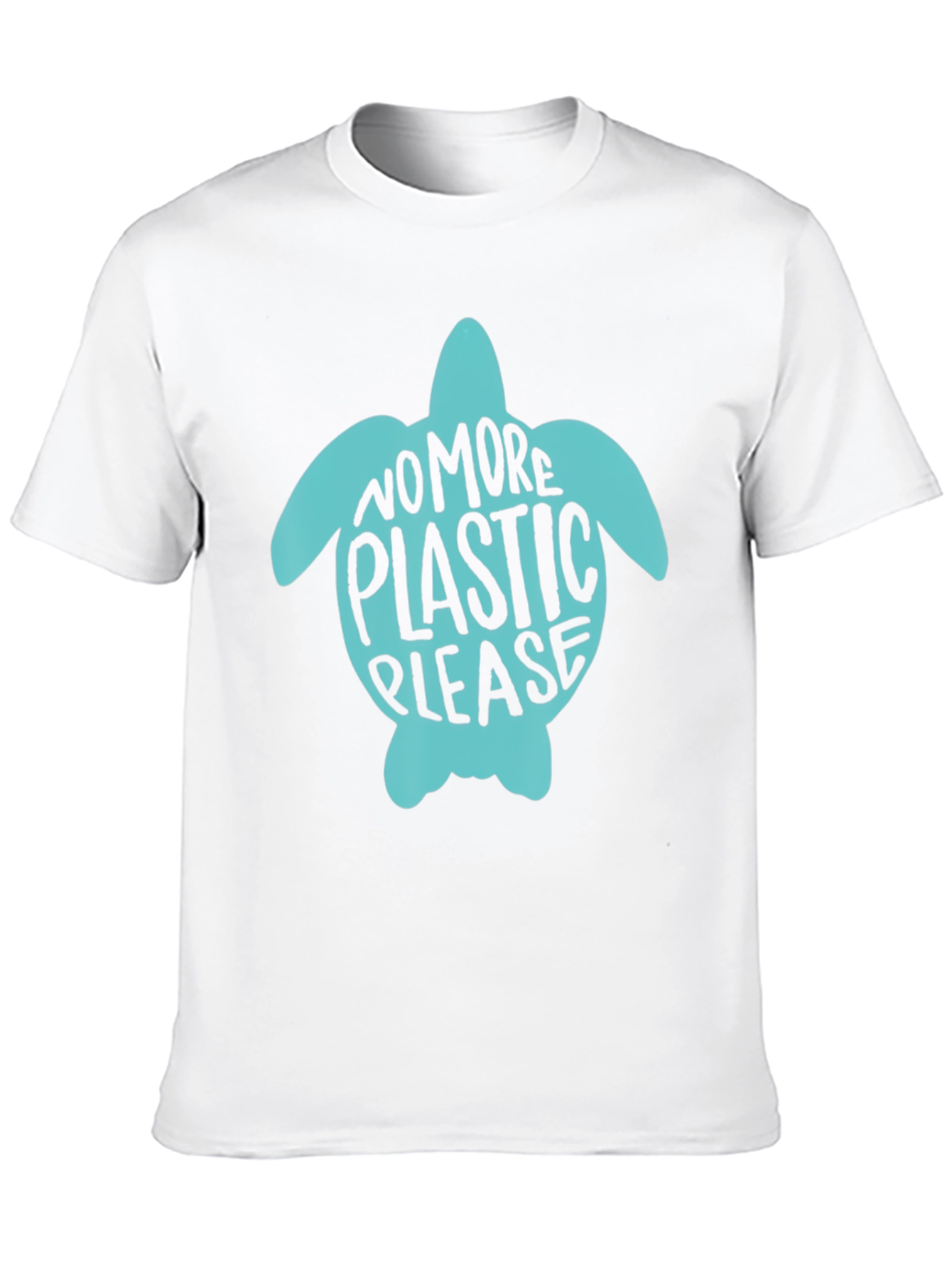 Eco-Friendly Turtle Graphic Tee - No More Plastic!