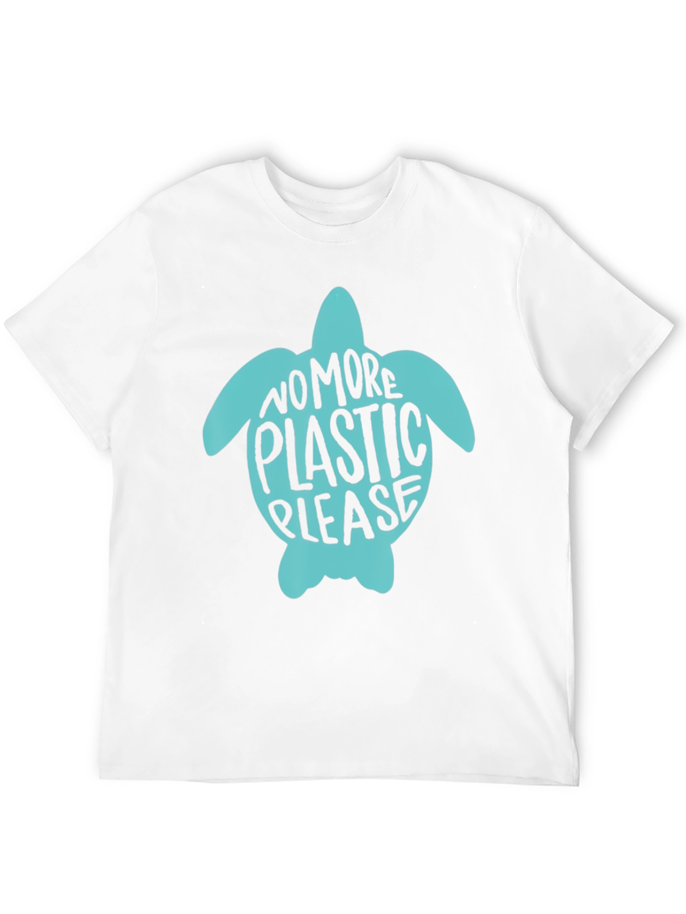 Eco-Friendly Turtle Graphic Tee - No More Plastic!