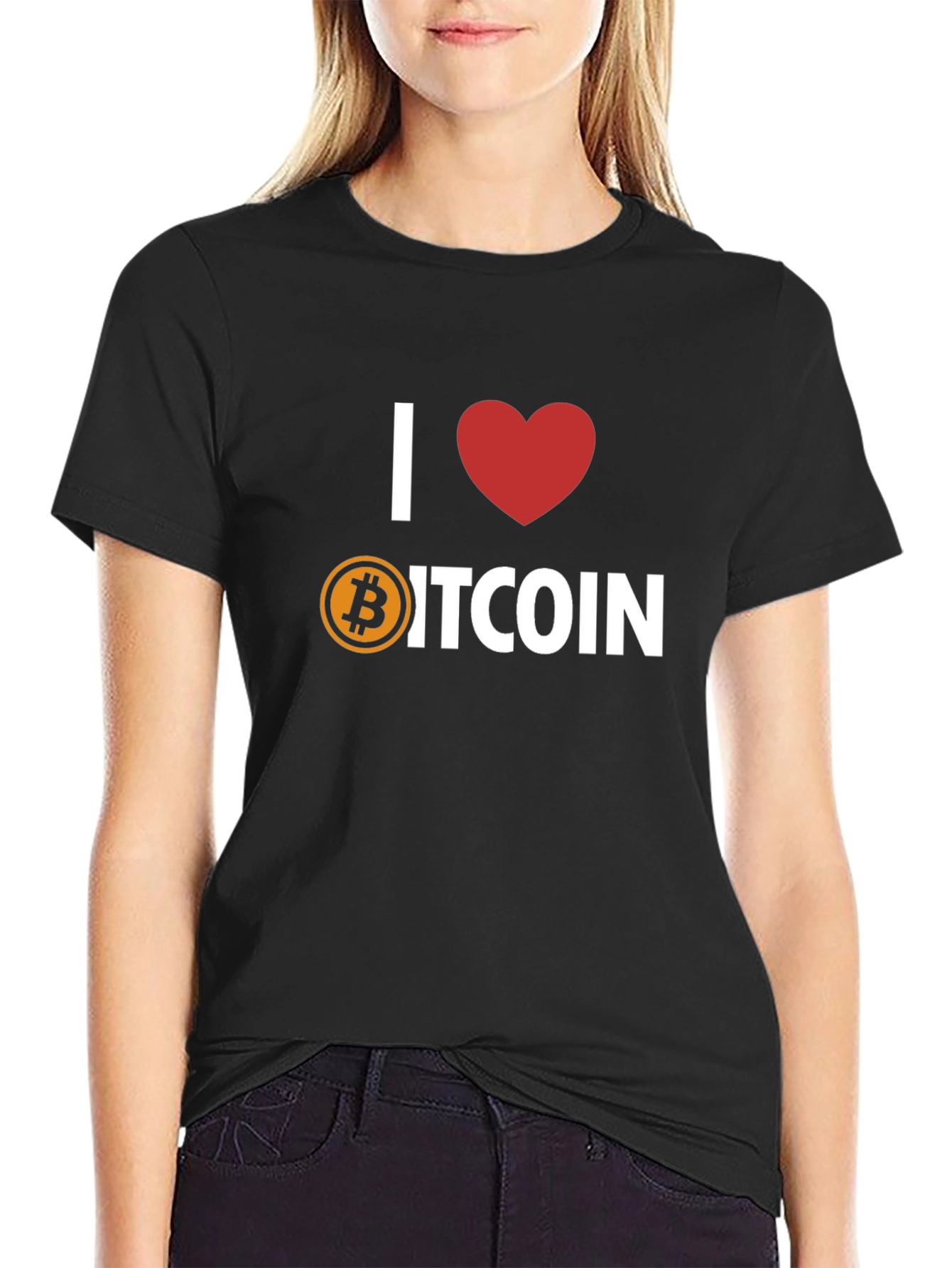 I Heart Bitcoin T-Shirt - Crypto Lover Tee