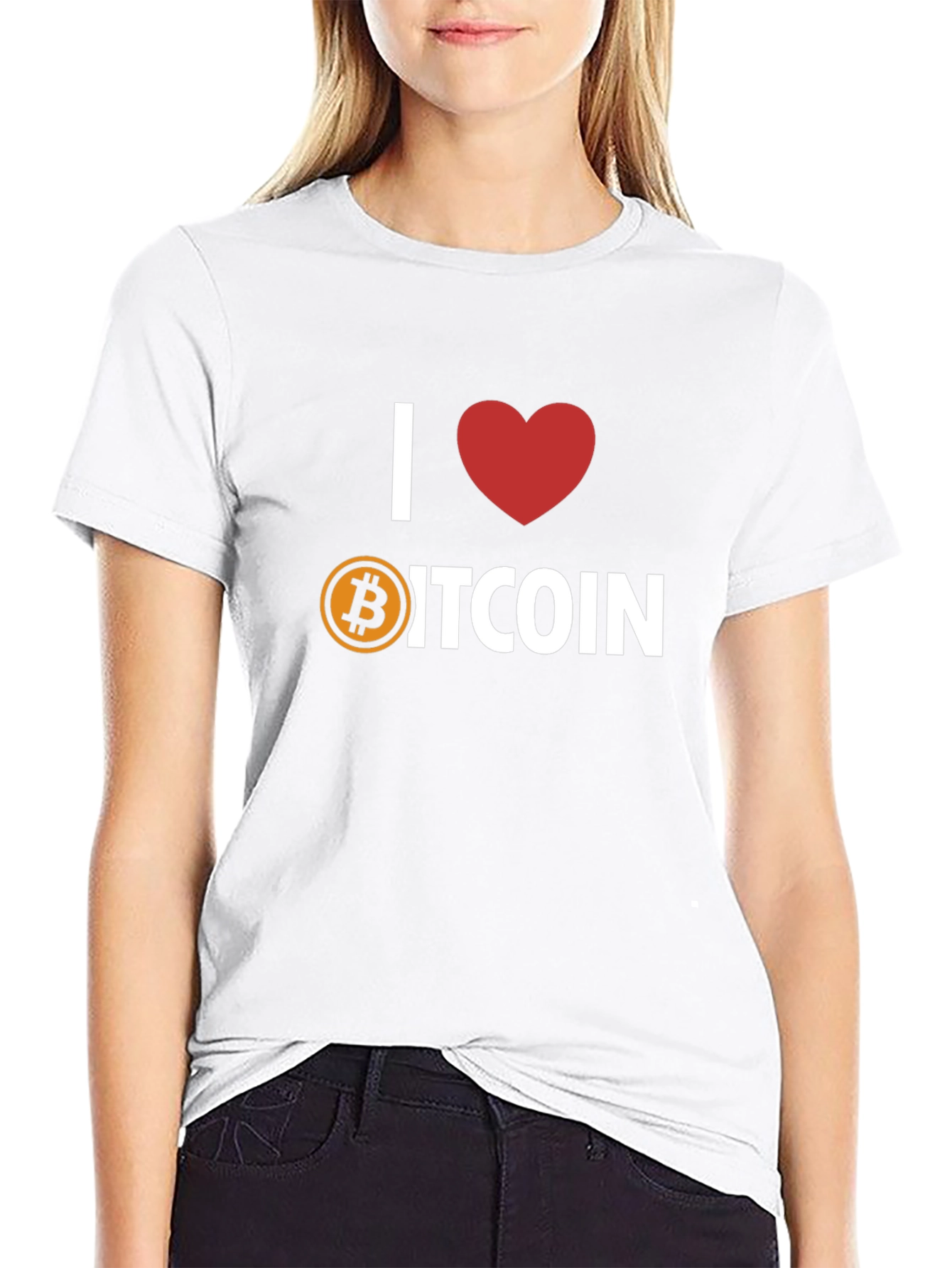 I Heart Bitcoin T-Shirt - Crypto Lover Tee