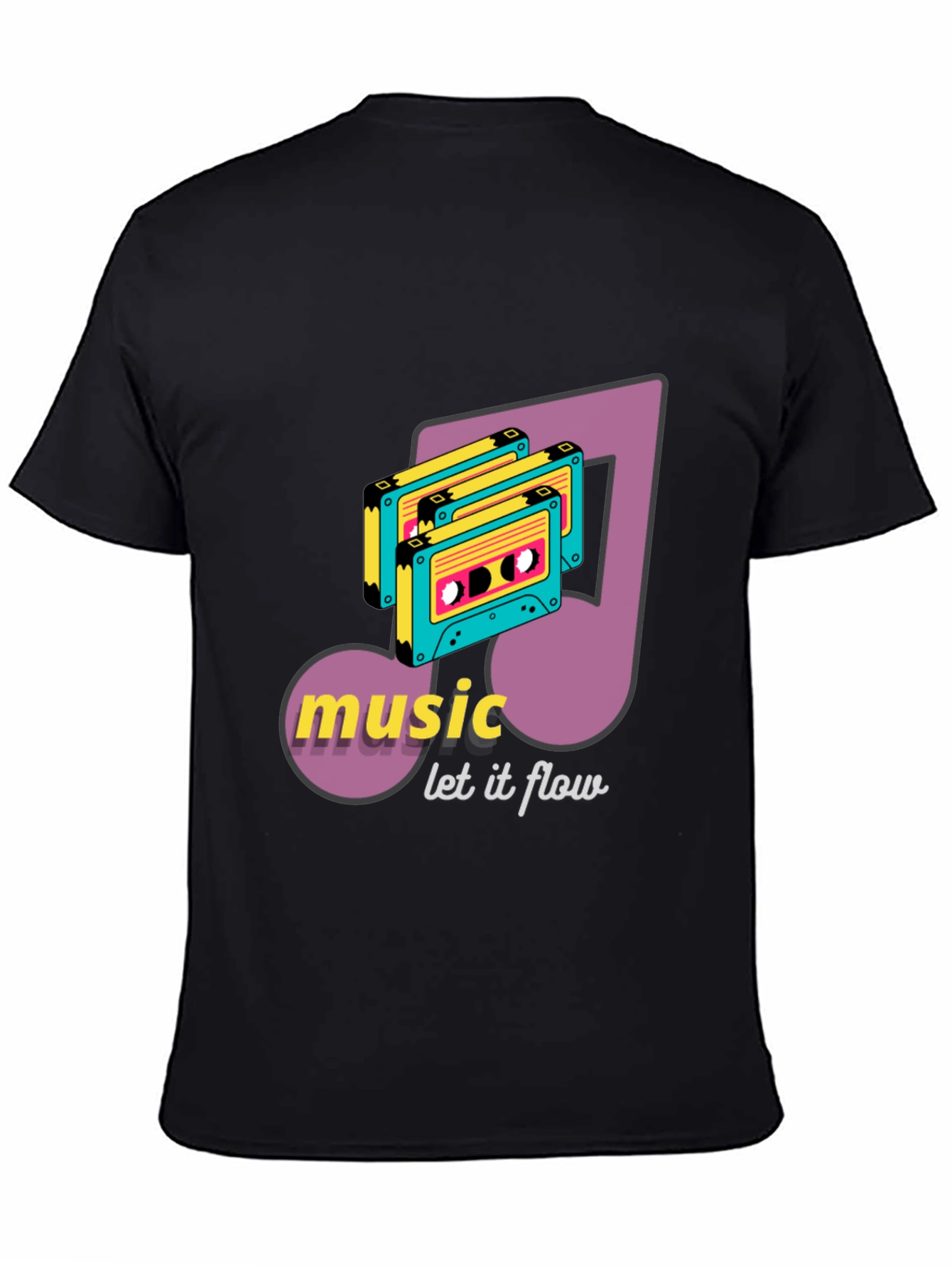 Retro Music Cassette T-Shirt - Let it Flow