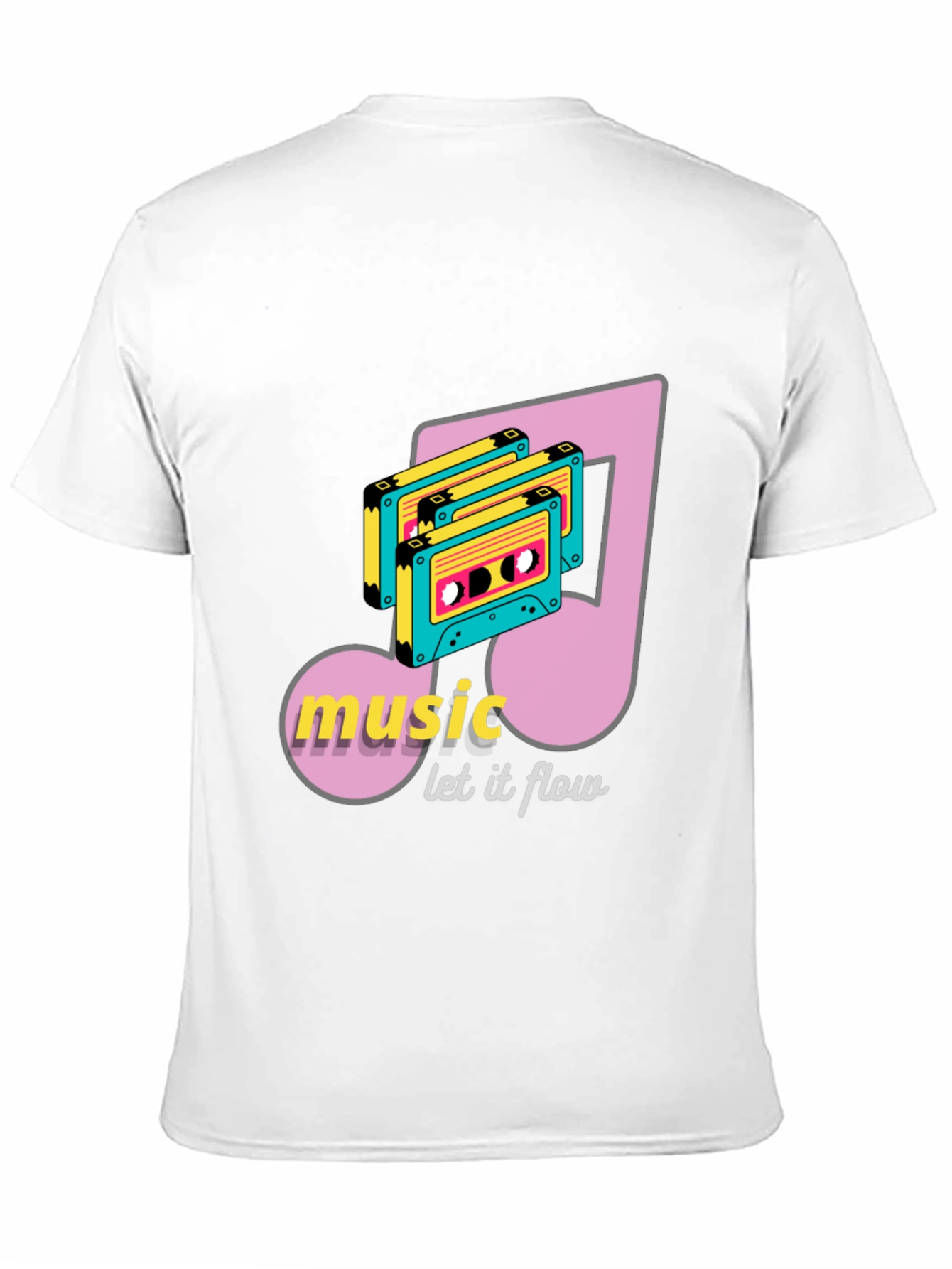 Retro Music Cassette T-Shirt - Let it Flow