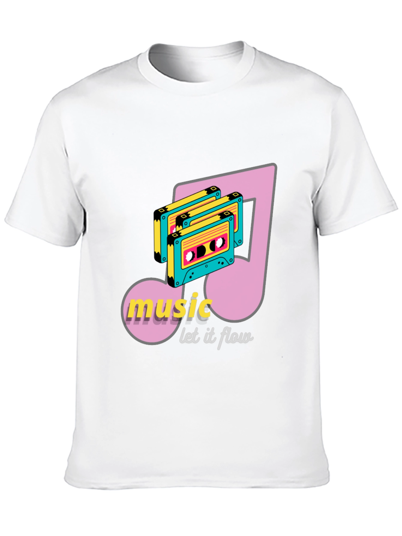Retro Music Cassette T-Shirt - Let it Flow