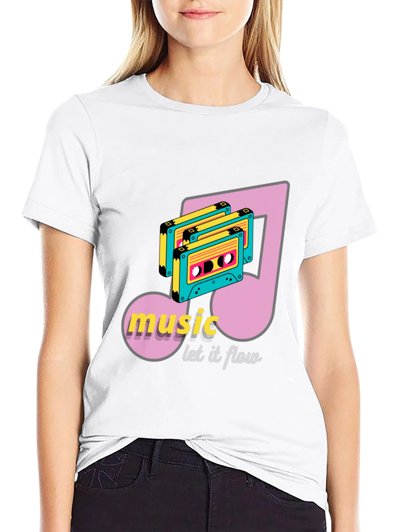 Retro Music Cassette T-Shirt - Let it Flow